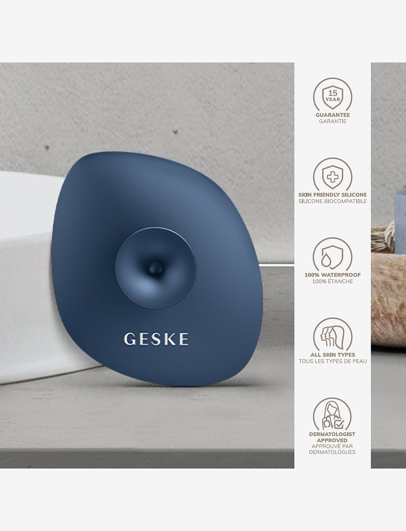 GESKE - Facial Brush | 4 in 1 - presenter - midnight - 2