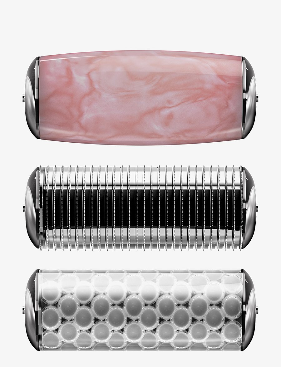 GESKE - MicroNeedle Face & Body Roller | 9 in 1 - gua sha & jade rollers - gray - 2