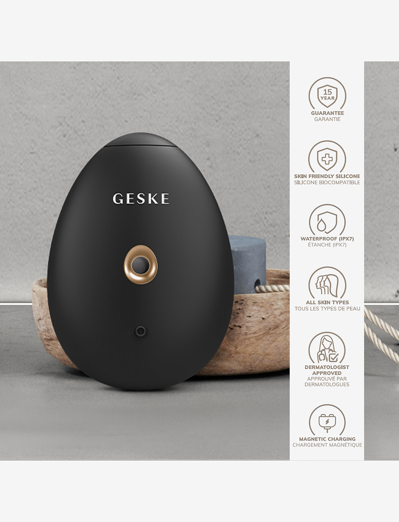 GESKE - Facial Hydration Refresher | 4 in 1 - beauty tech - gray - 2