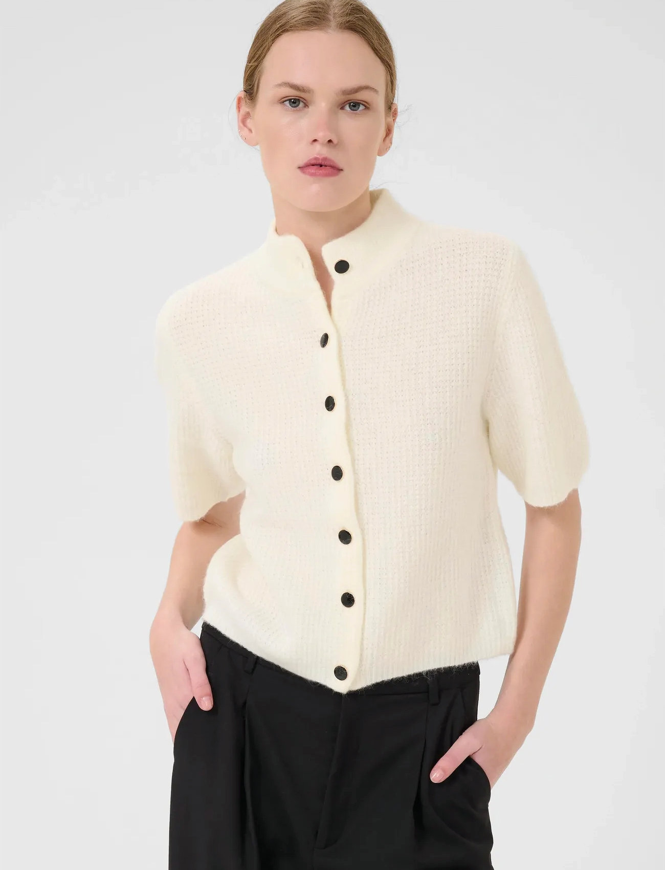 Gestuz Alphagz Ss Short Cardigan Noos - Cream - XXS 1