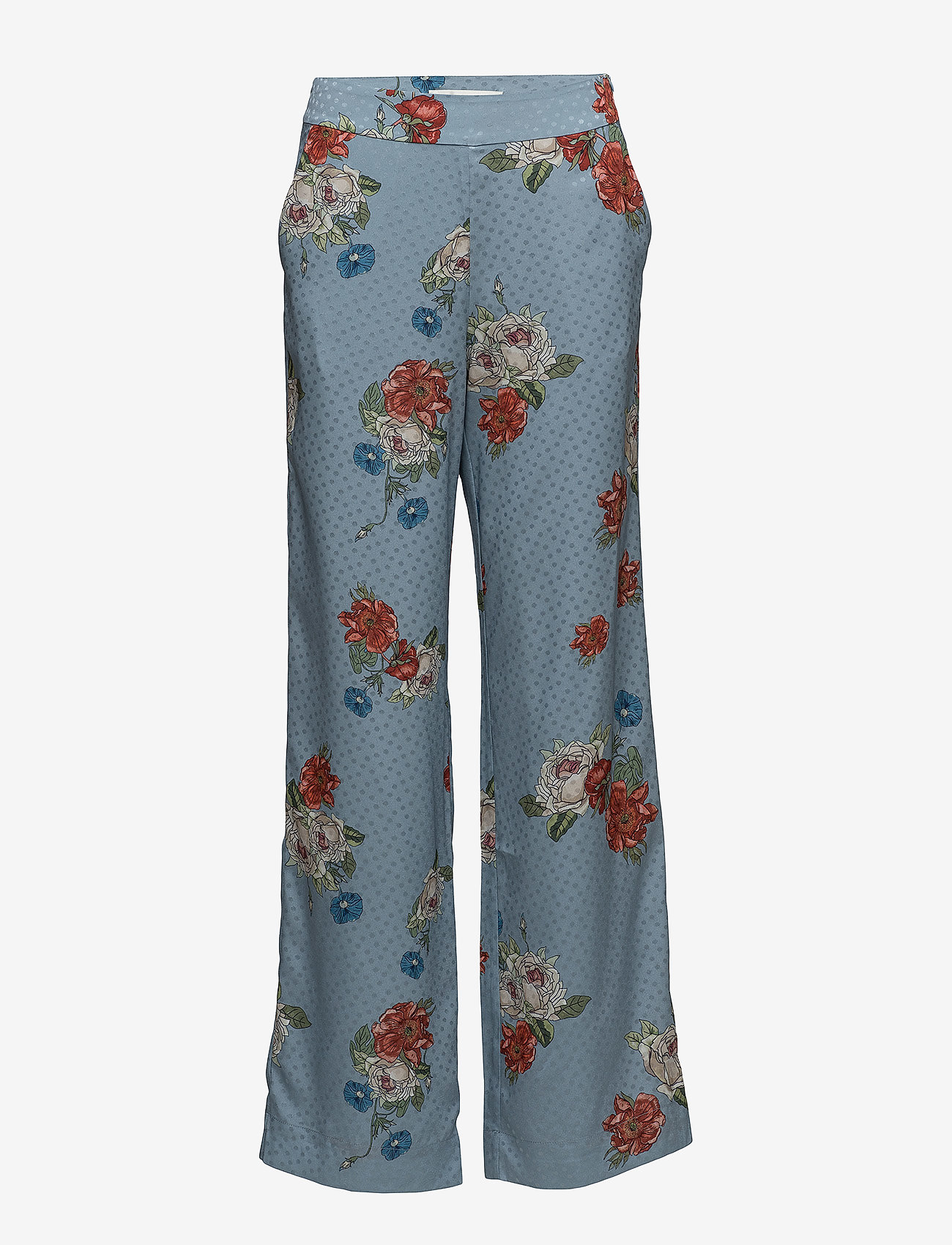 Gestuz - Natacha pants SO18 - light blue flower - 0