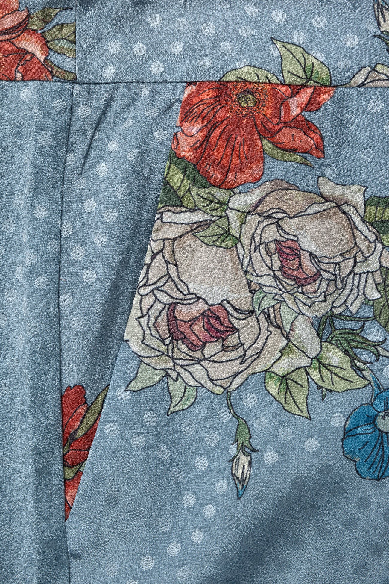 Gestuz - Natacha pants SO18 - light blue flower - 2
