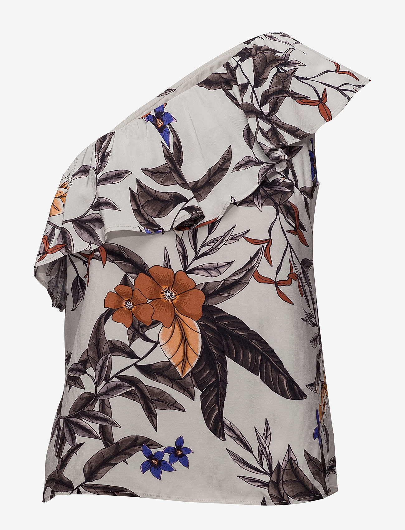 Greye one shoulder HS18 - GREY FLOWER PRINT