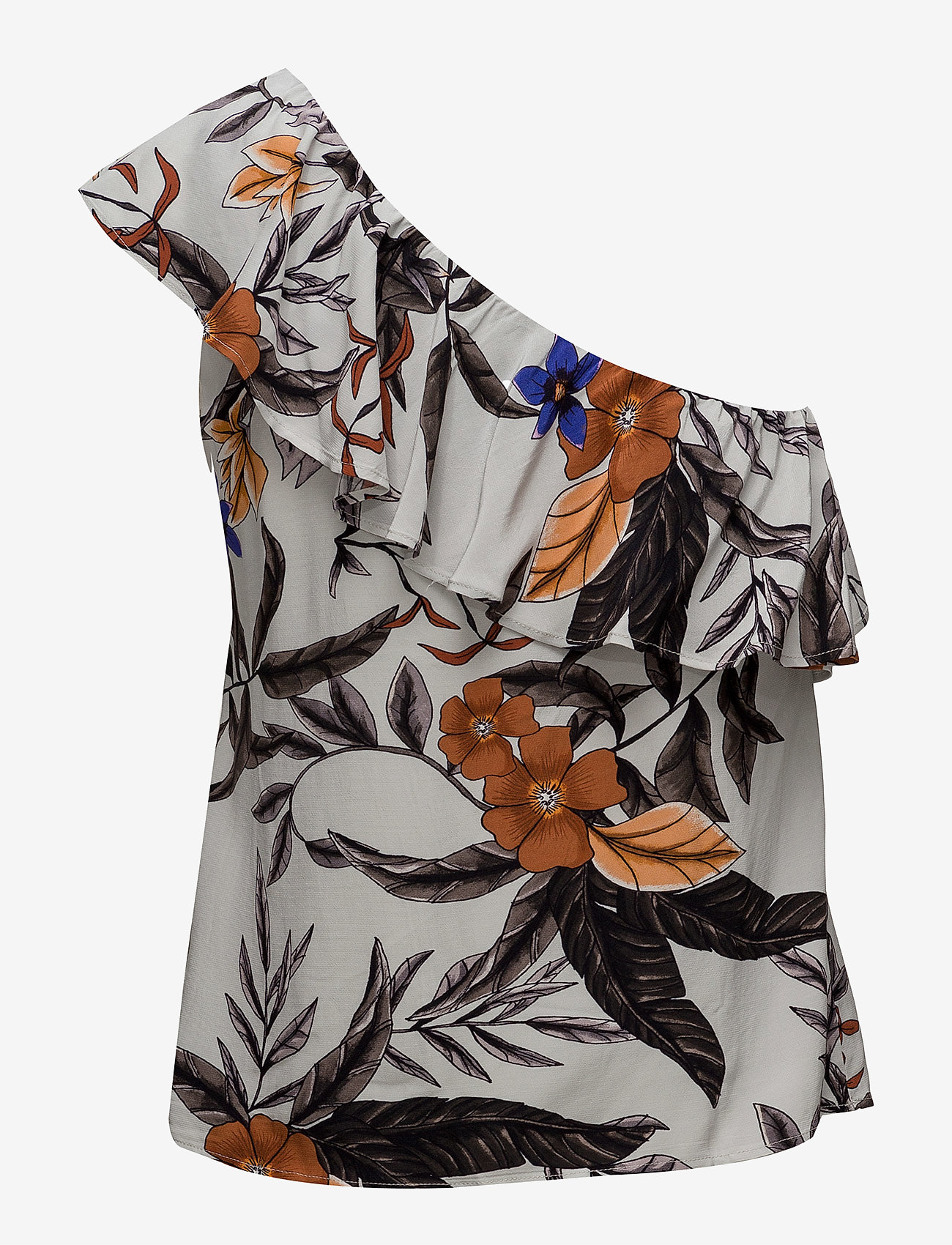 Gestuz - Greye one shoulder HS18 - grey flower print - 1