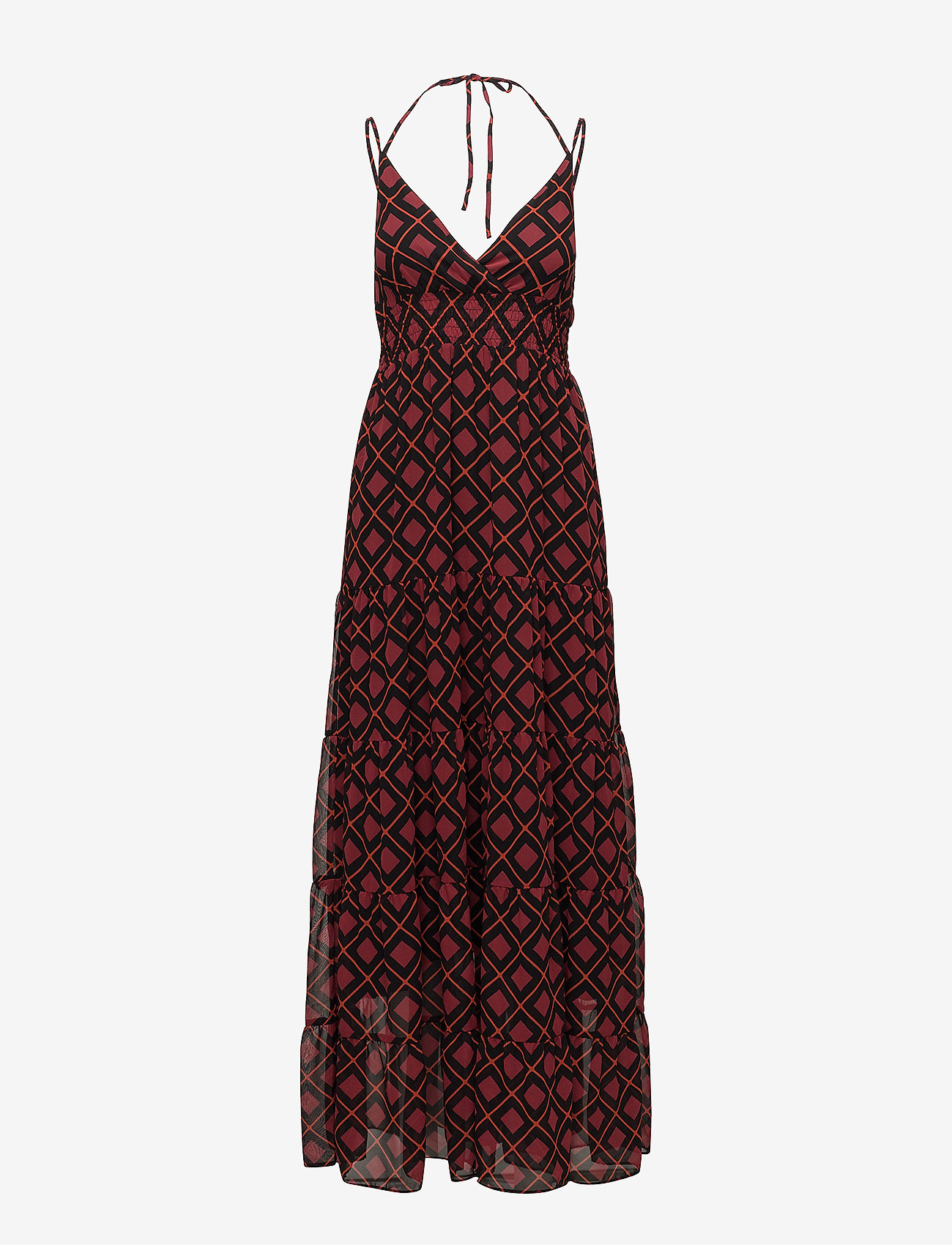 Gestuz - Erica long dress AO18 - red square - 0