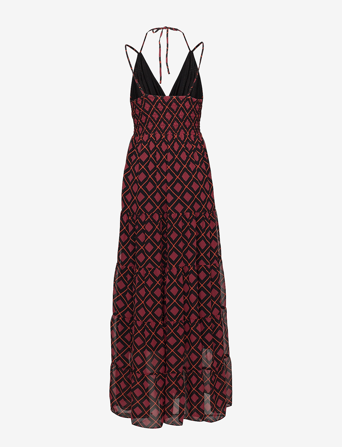 Gestuz - Erica long dress AO18 - red square - 1