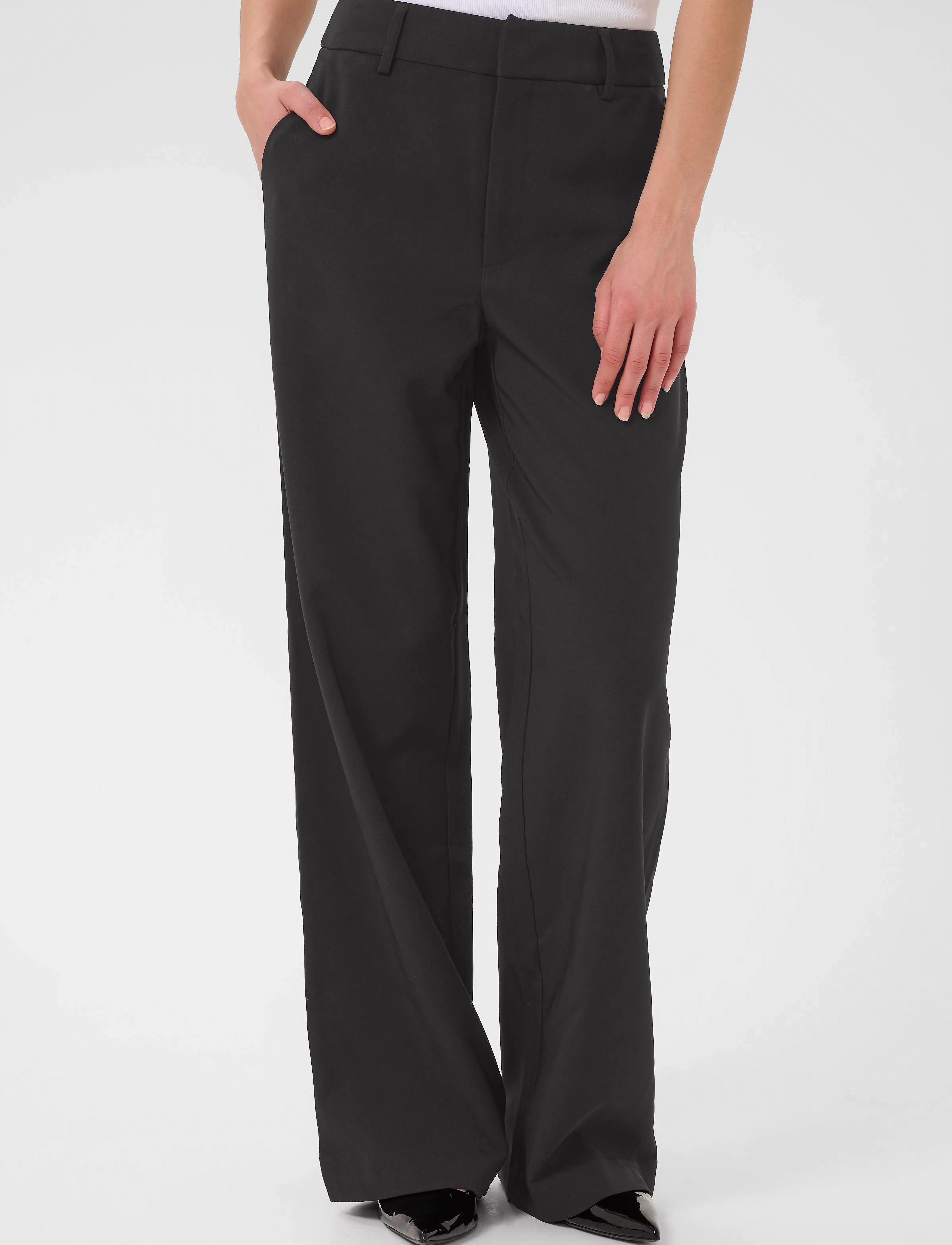 Gestuz Joellegz Mw Pants Noos, 38, Trousers, Schwarz - Wide Leg, Frauen