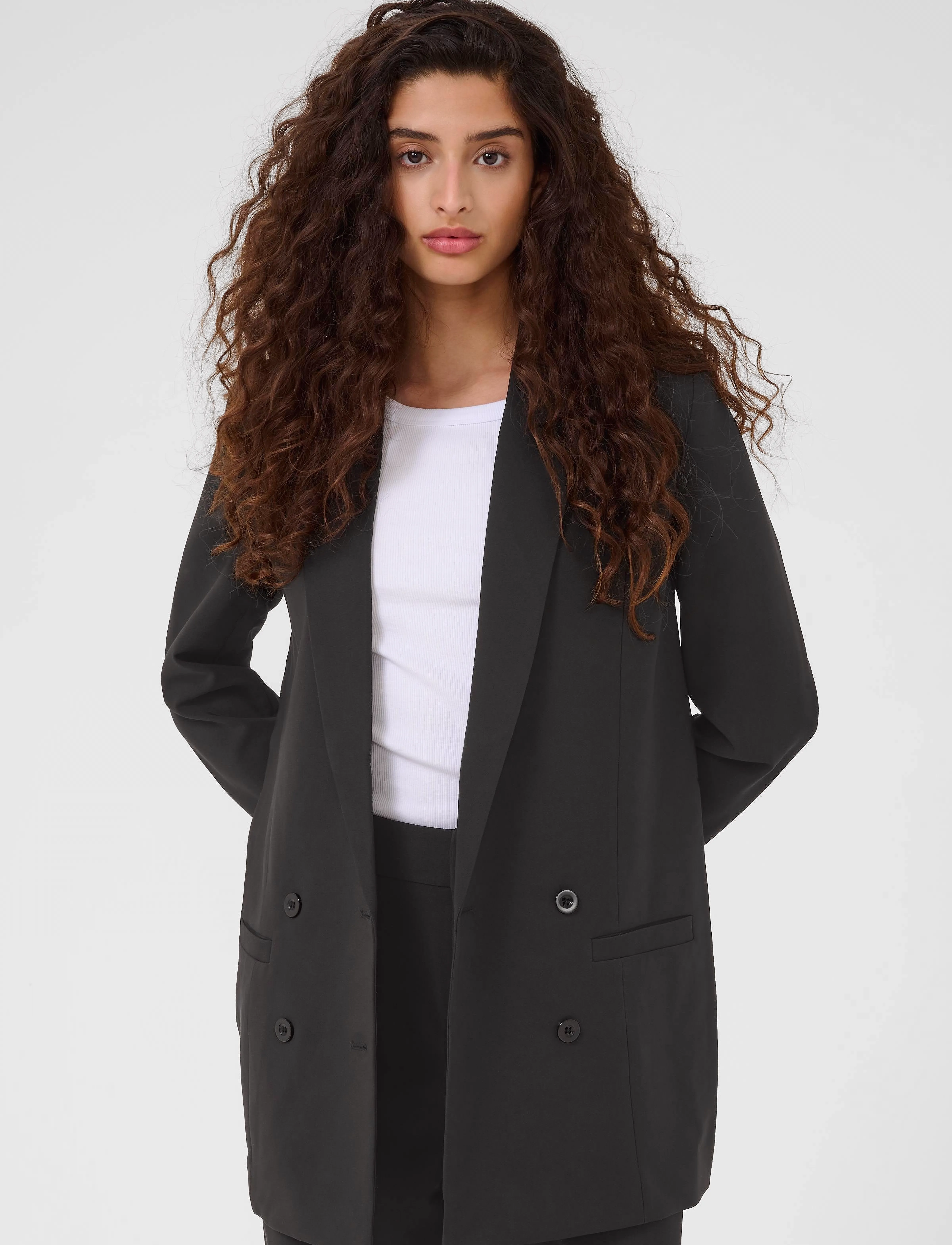 Gestuz Joellegz Blazer Noos, 36, Blazer, Schwarz - Double Breasted Frauen