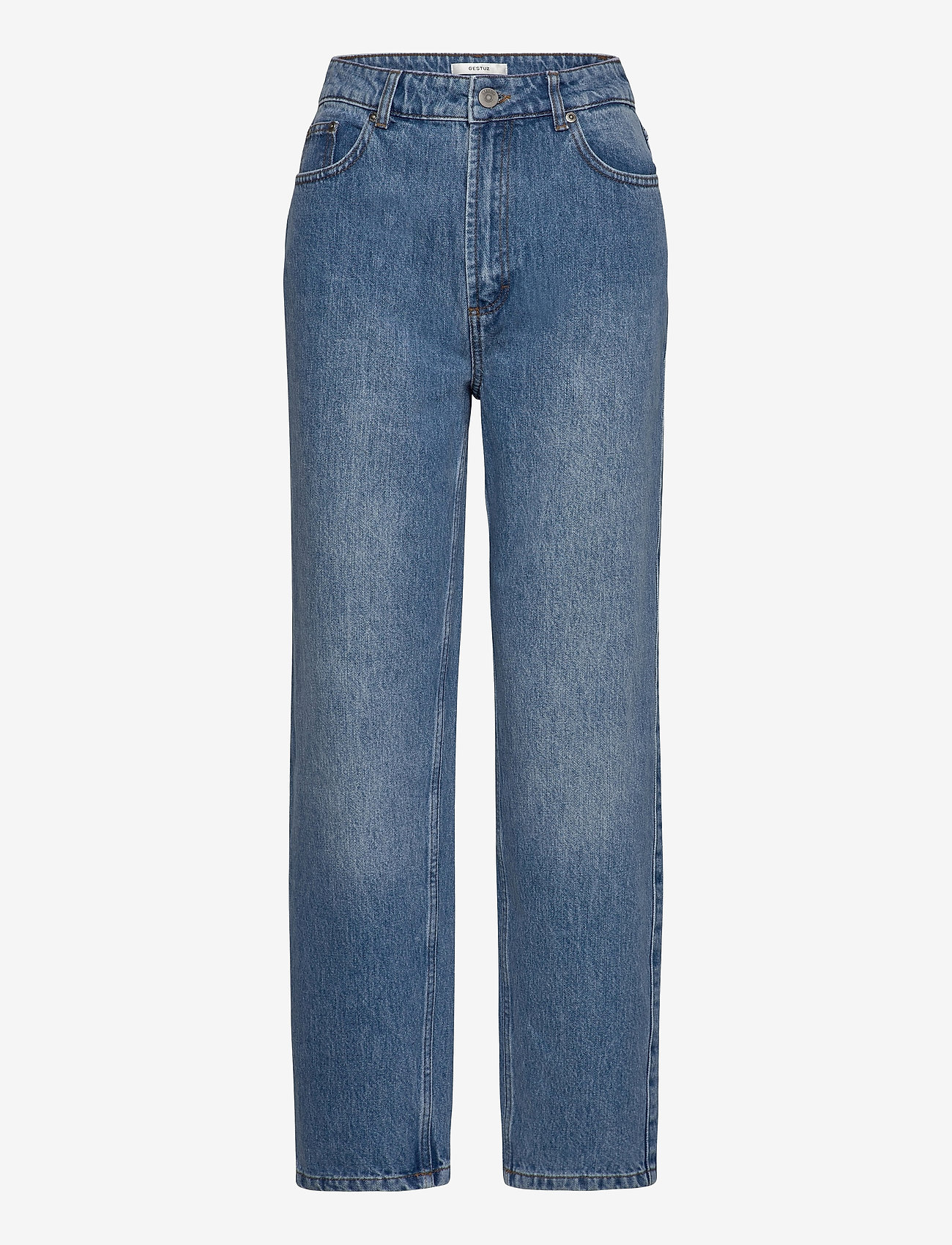 Gestuz - DacyGZ HW straight jeans - sirge säärega teksad - medium blue - 0