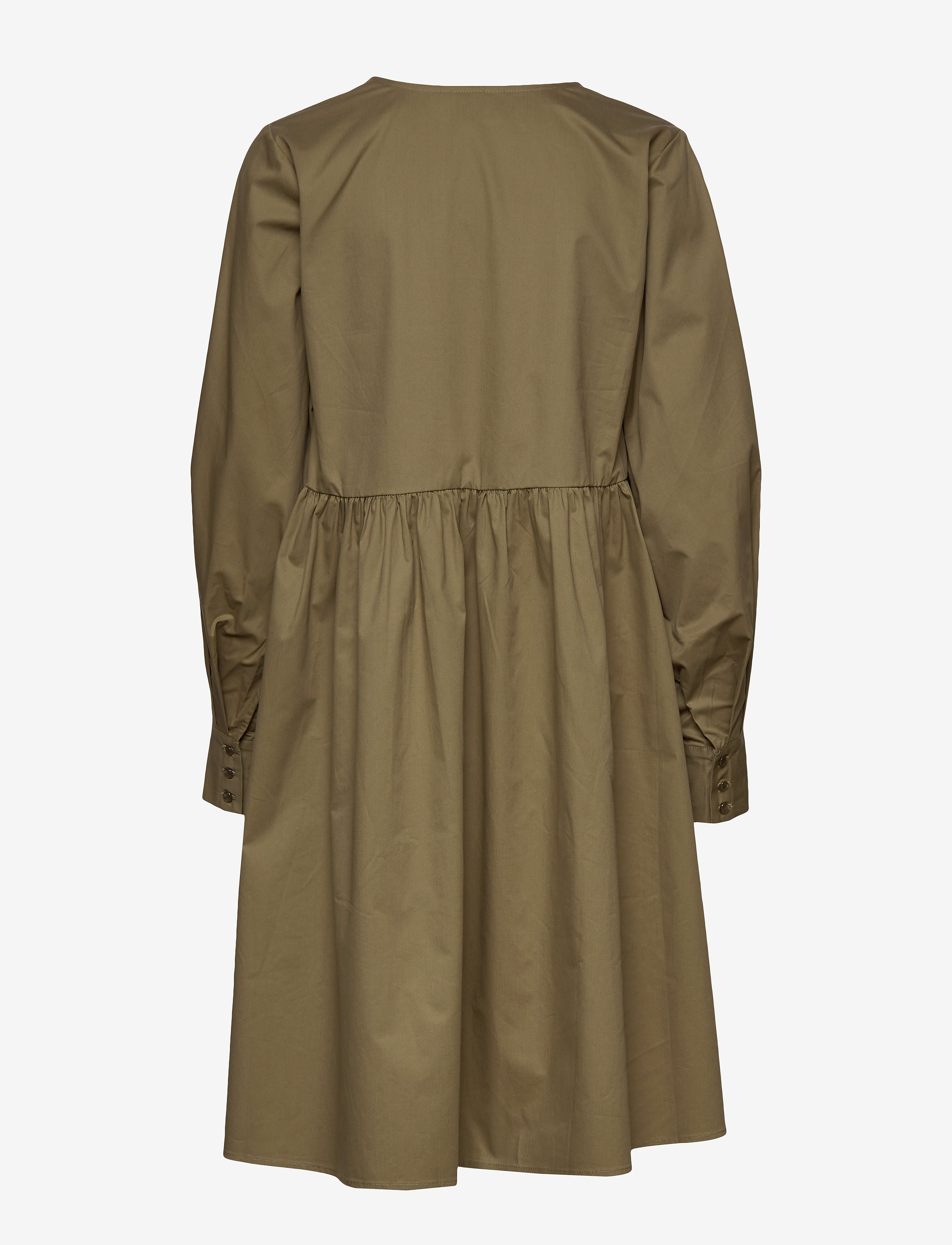 Gestuz - StellaGZ solid dress MS20 - midi dresses - capers - 1