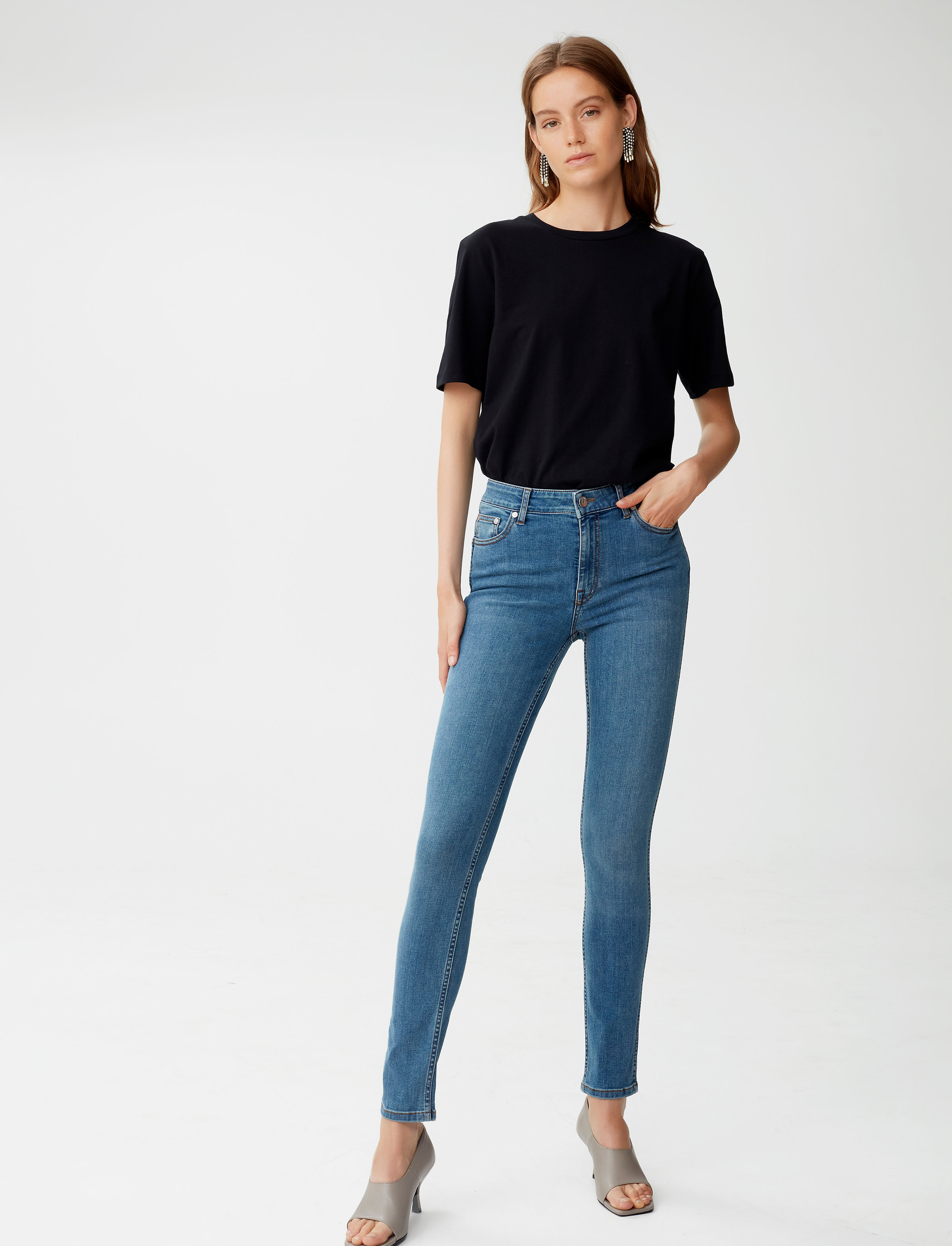 Gestuz MaggieGZ MW skinny jeans - Transitional Layering - L.A. BLUE / blue