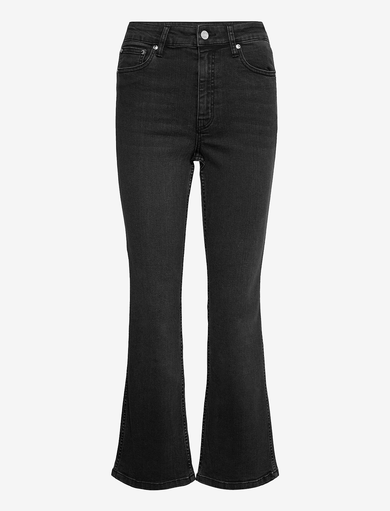 Gestuz - EmilindaGZ HW 7/8 flared jeans - nuo kelių platėjantys džinsai - washed grey - 0