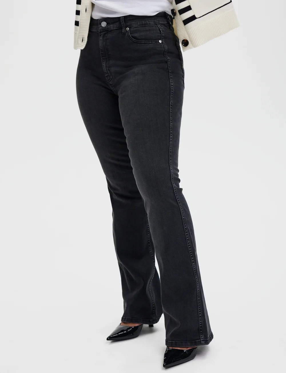 Gestuz - EmilindaGZ HW flared jeans - flared jeans - washed grey - 0