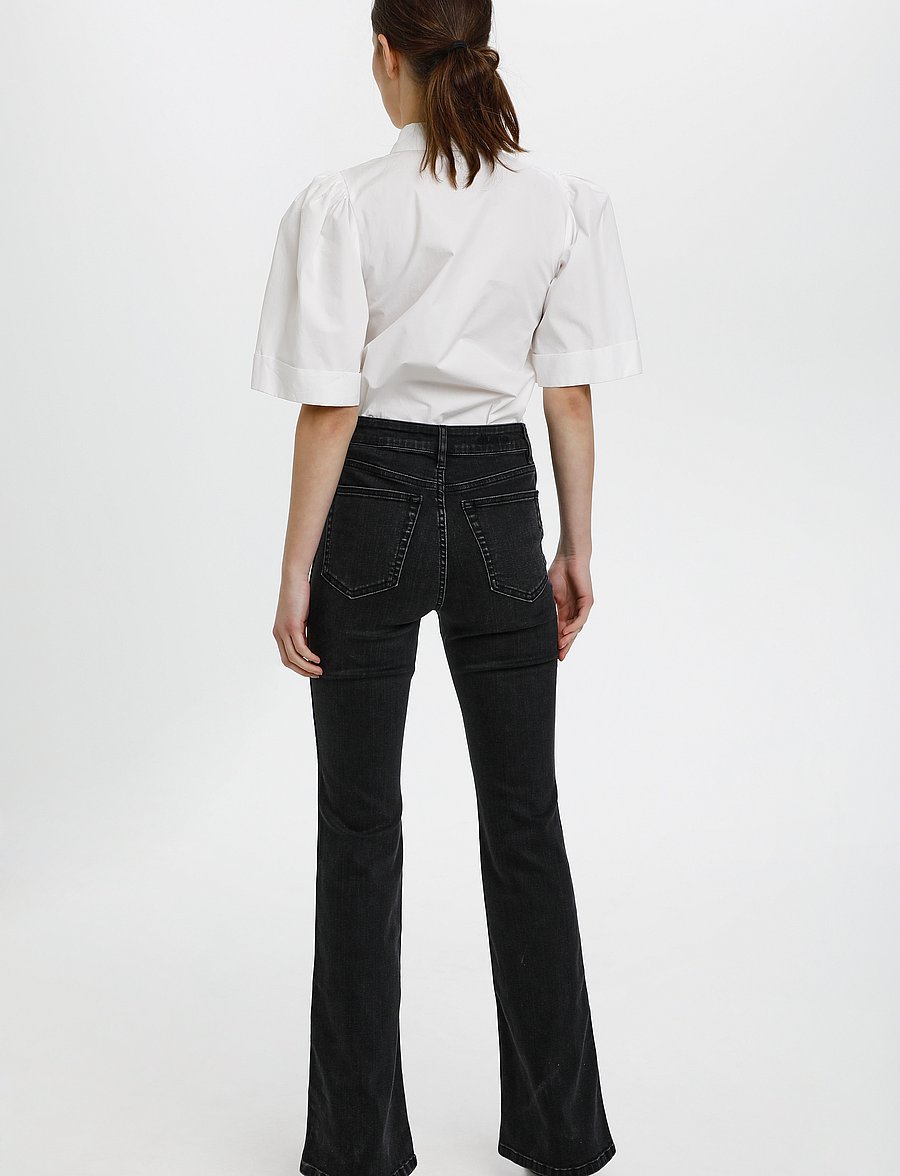 Gestuz - EmilindaGZ HW flared jeans - schlaghosen - washed grey - 3