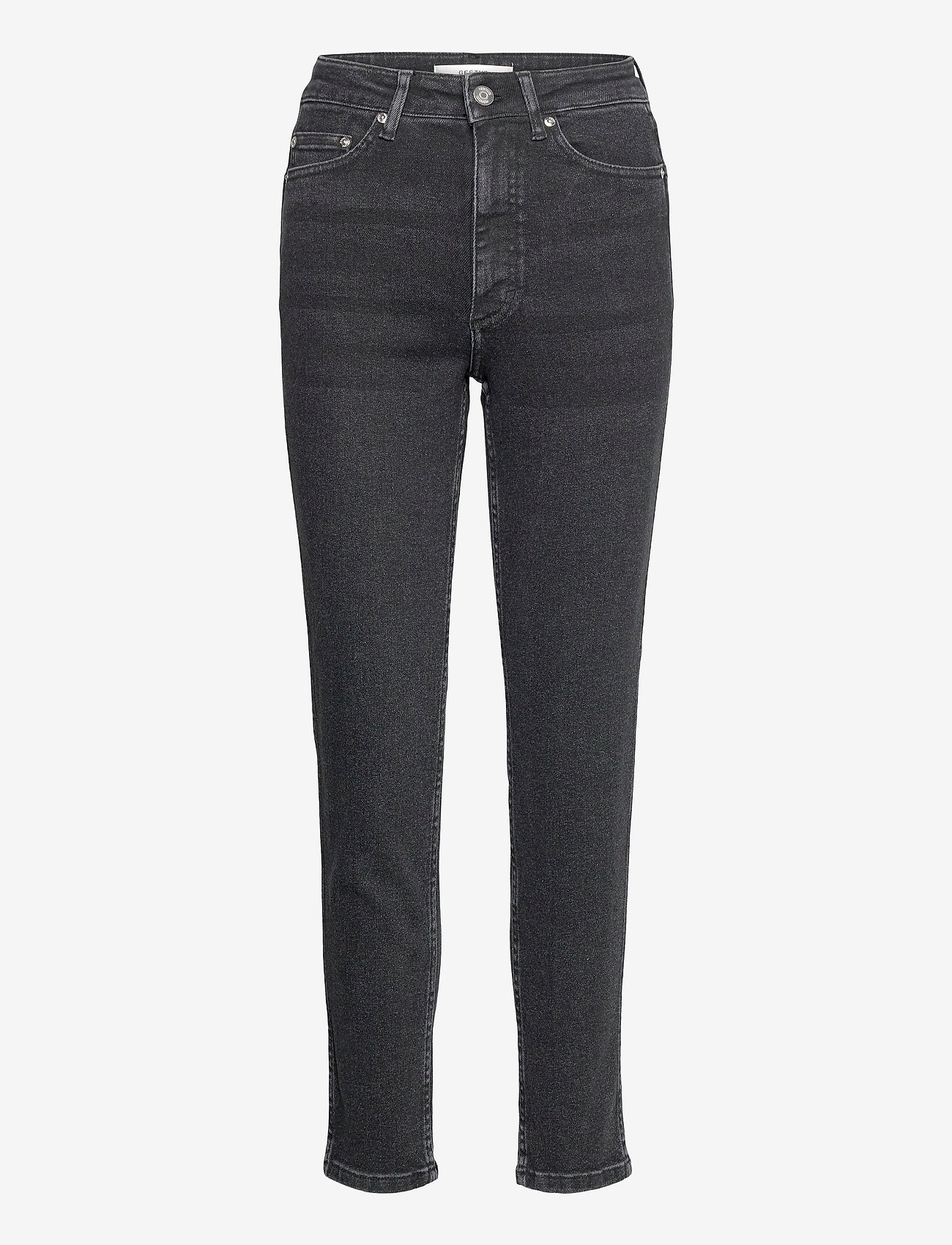 Gestuz - AstridGZ HW slim jeans - džinsa bikses ar tievām starām - washed black - 0