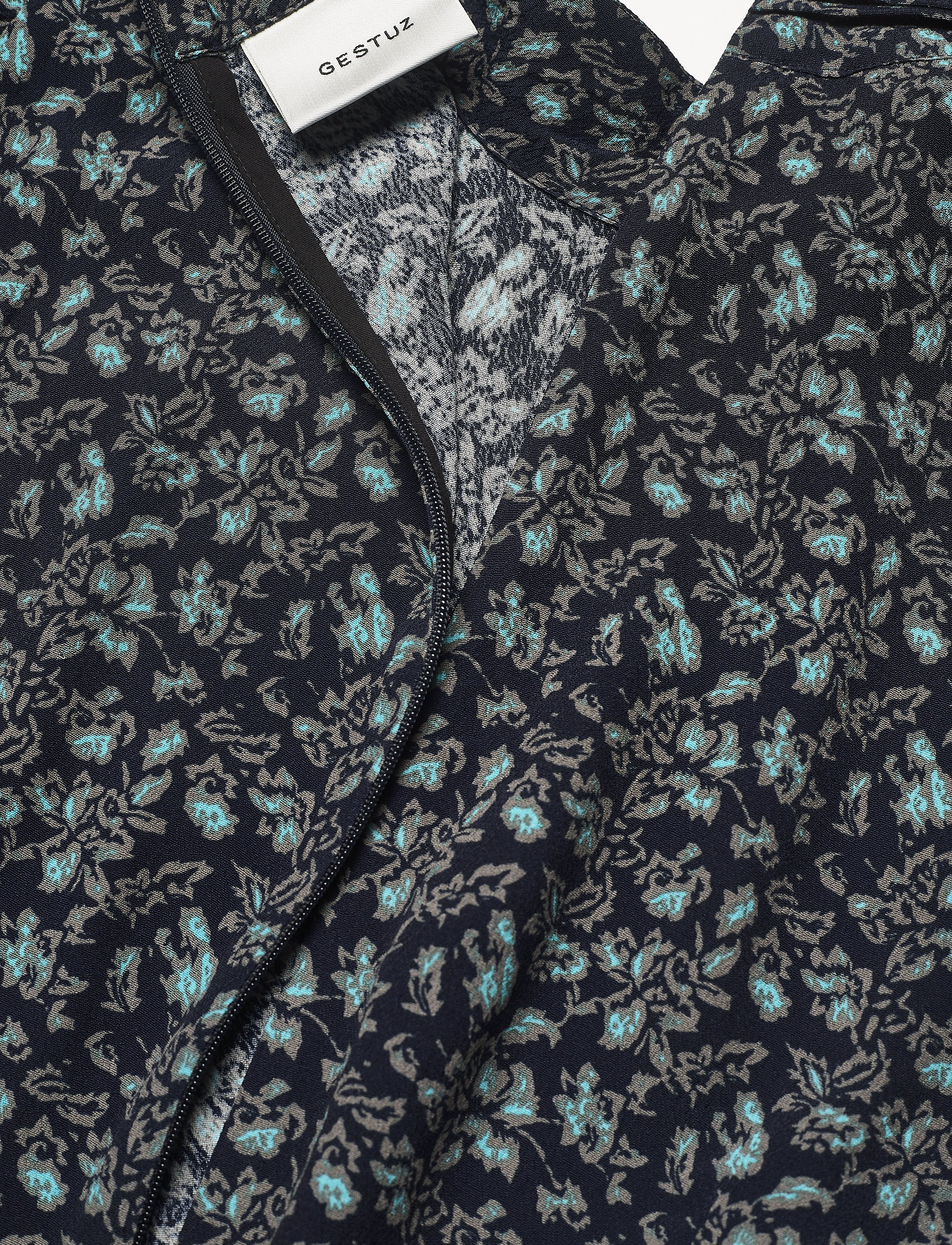 Gestuz - LoraliGZ short dress SO21 - aqua flower - 4