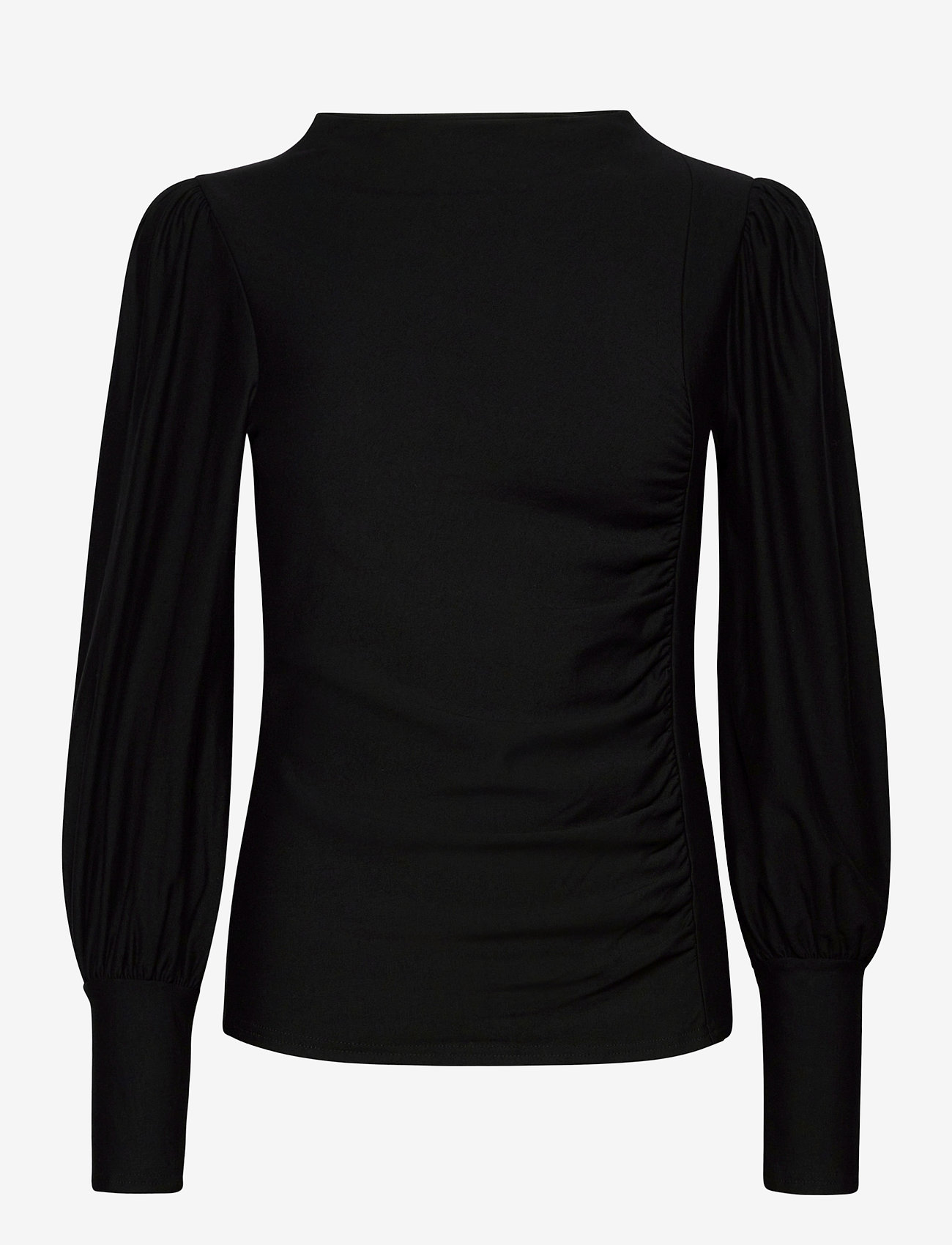 Gestuz - RifaGZ puff blouse NOOS - long-sleeved blouses - black - 0