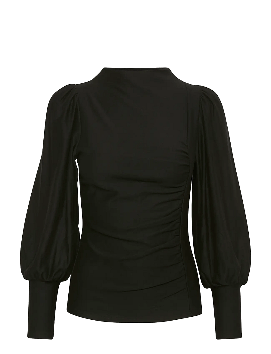 Gestuz - RifaGZ puff blouse NOOS - pitkähihaiset puserot - black - 1