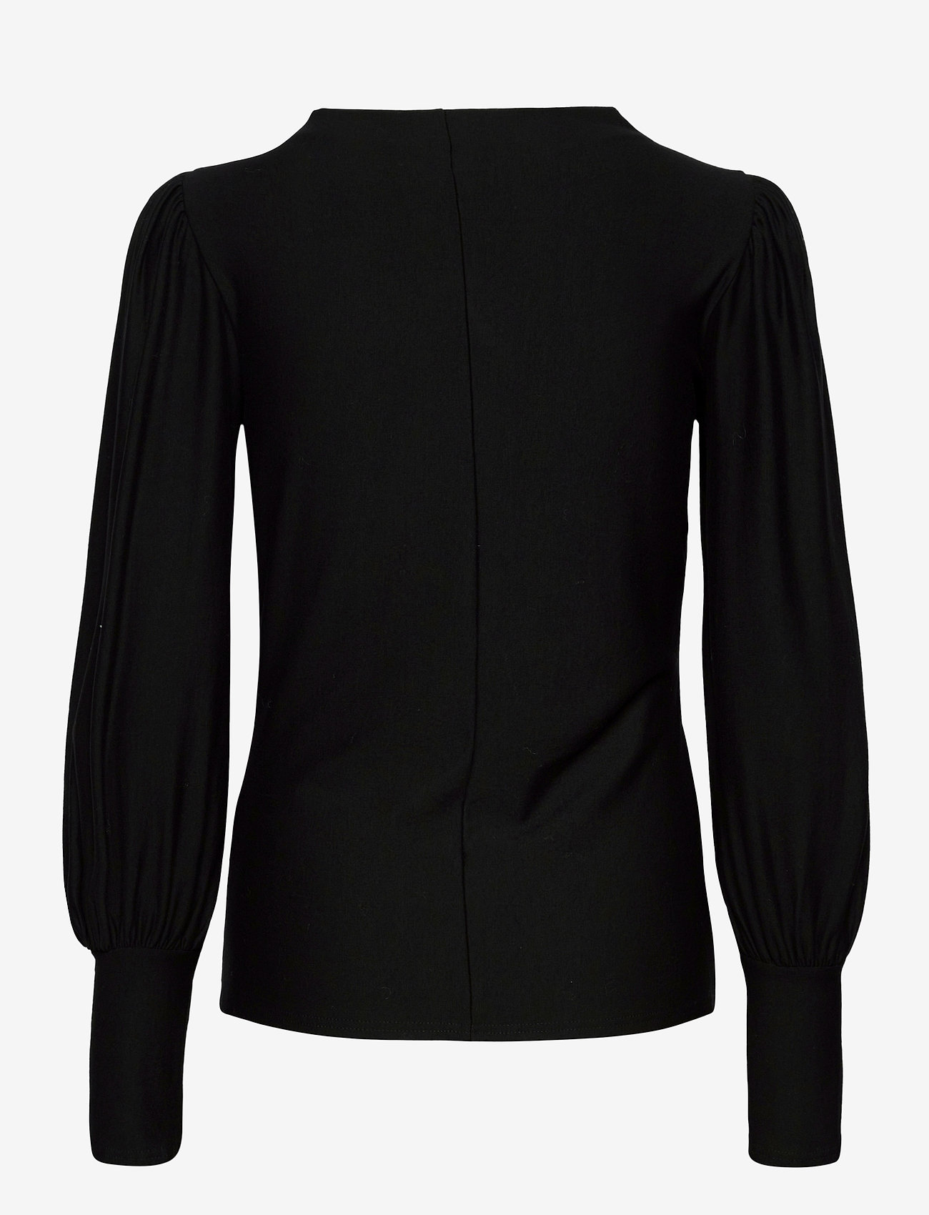 Gestuz - RifaGZ puff blouse NOOS - long-sleeved blouses - black - 1