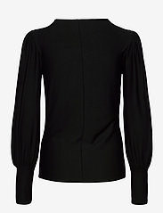 Gestuz - RifaGZ puff blouse NOOS - long-sleeved blouses - black - 1
