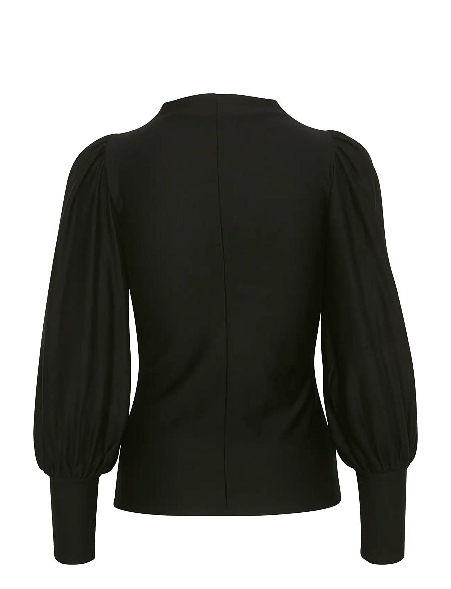 Gestuz - RifaGZ puff blouse NOOS - pitkähihaiset puserot - black - 2