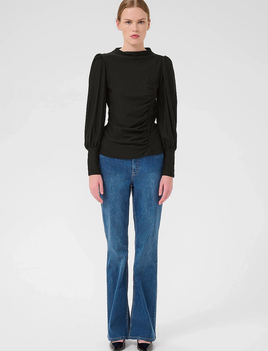 Gestuz - RifaGZ puff blouse NOOS - pitkähihaiset puserot - black - 3