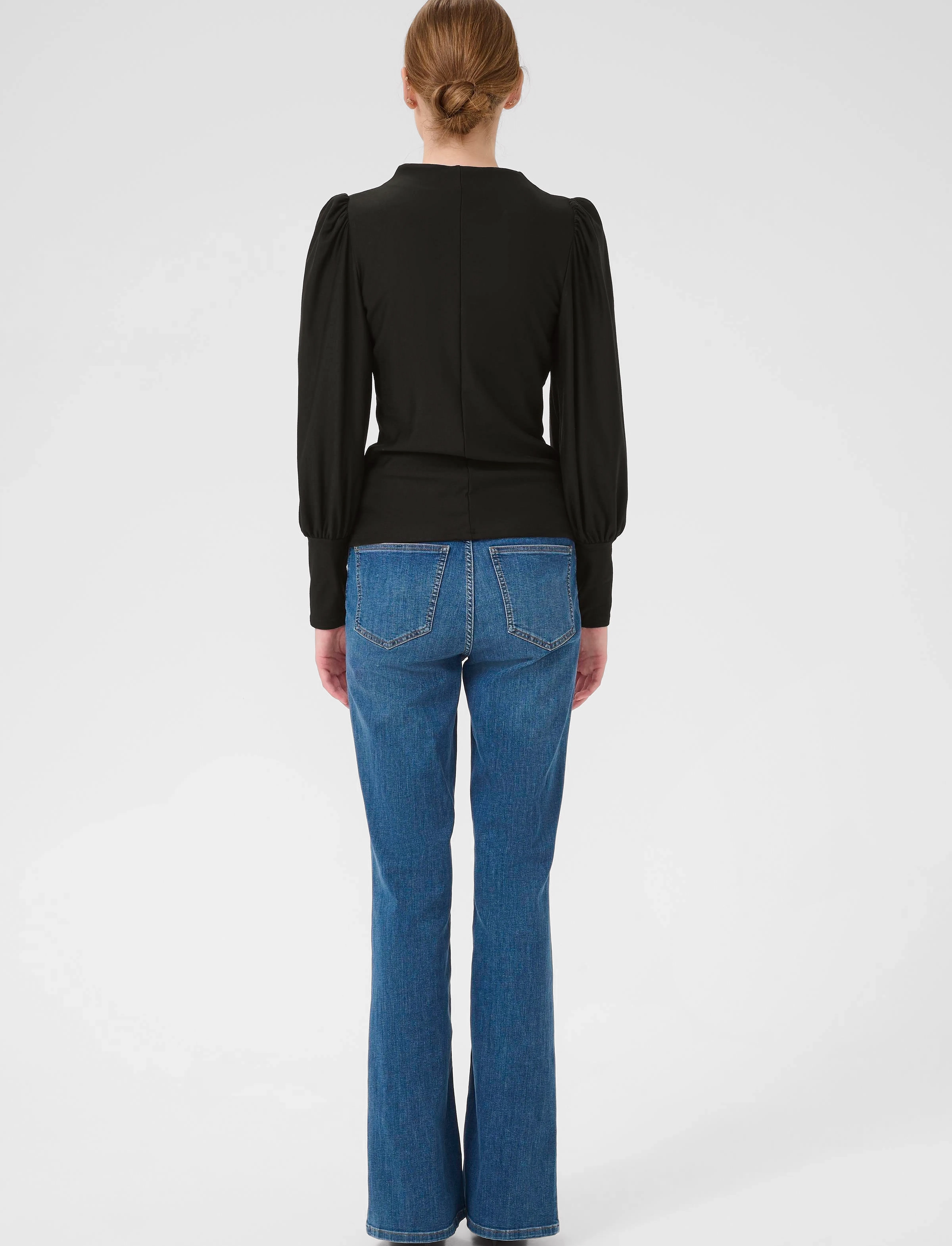 Gestuz - RifaGZ puff blouse NOOS - pitkähihaiset puserot - black - 4