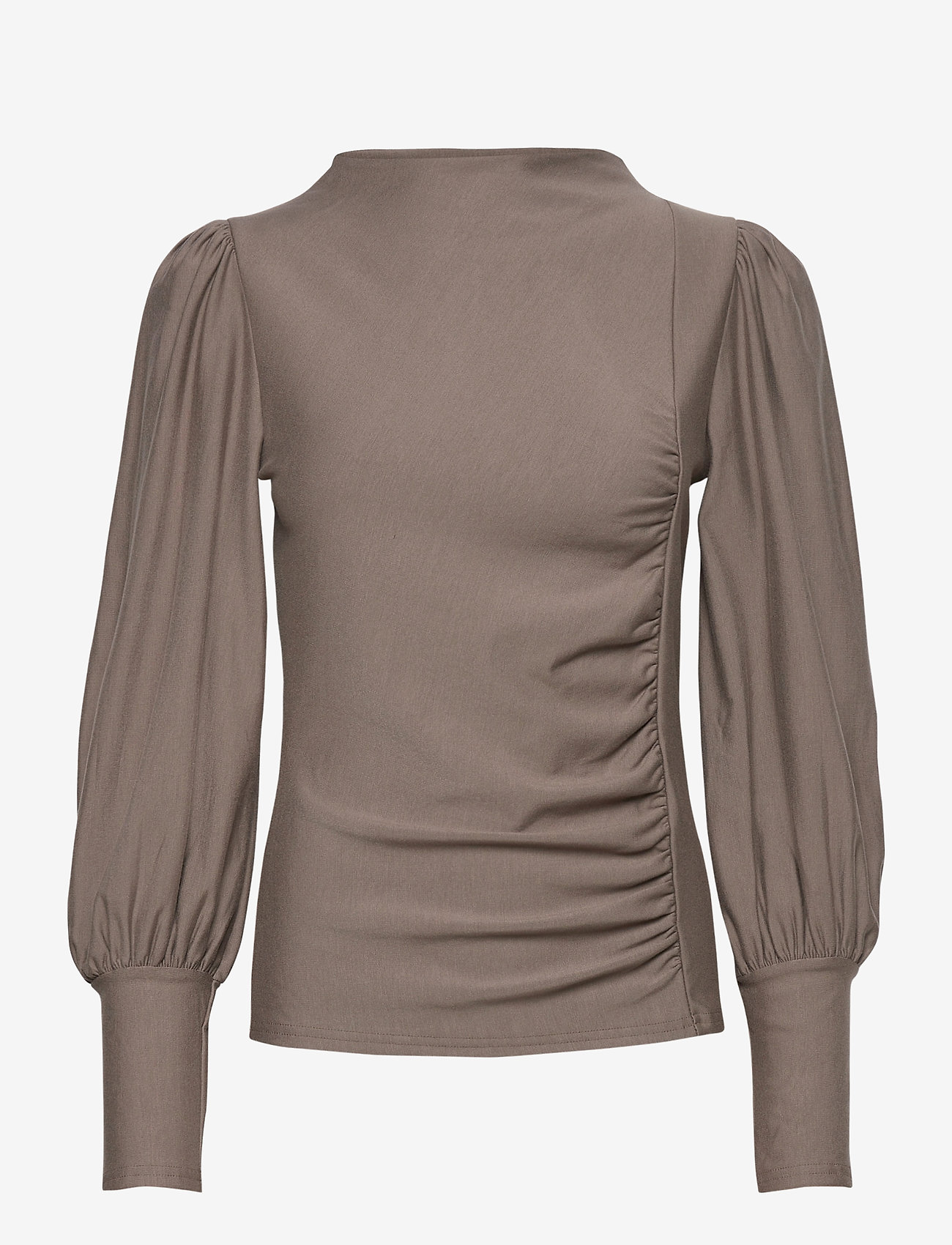 Gestuz - RifaGZ puff blouse NOOS - langärmlige blusen - earth - 0