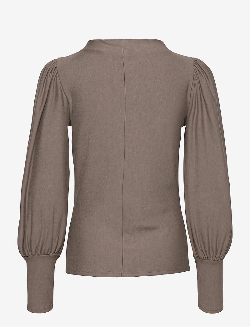 Gestuz - RifaGZ puff blouse NOOS - långärmade blusar - earth - 2