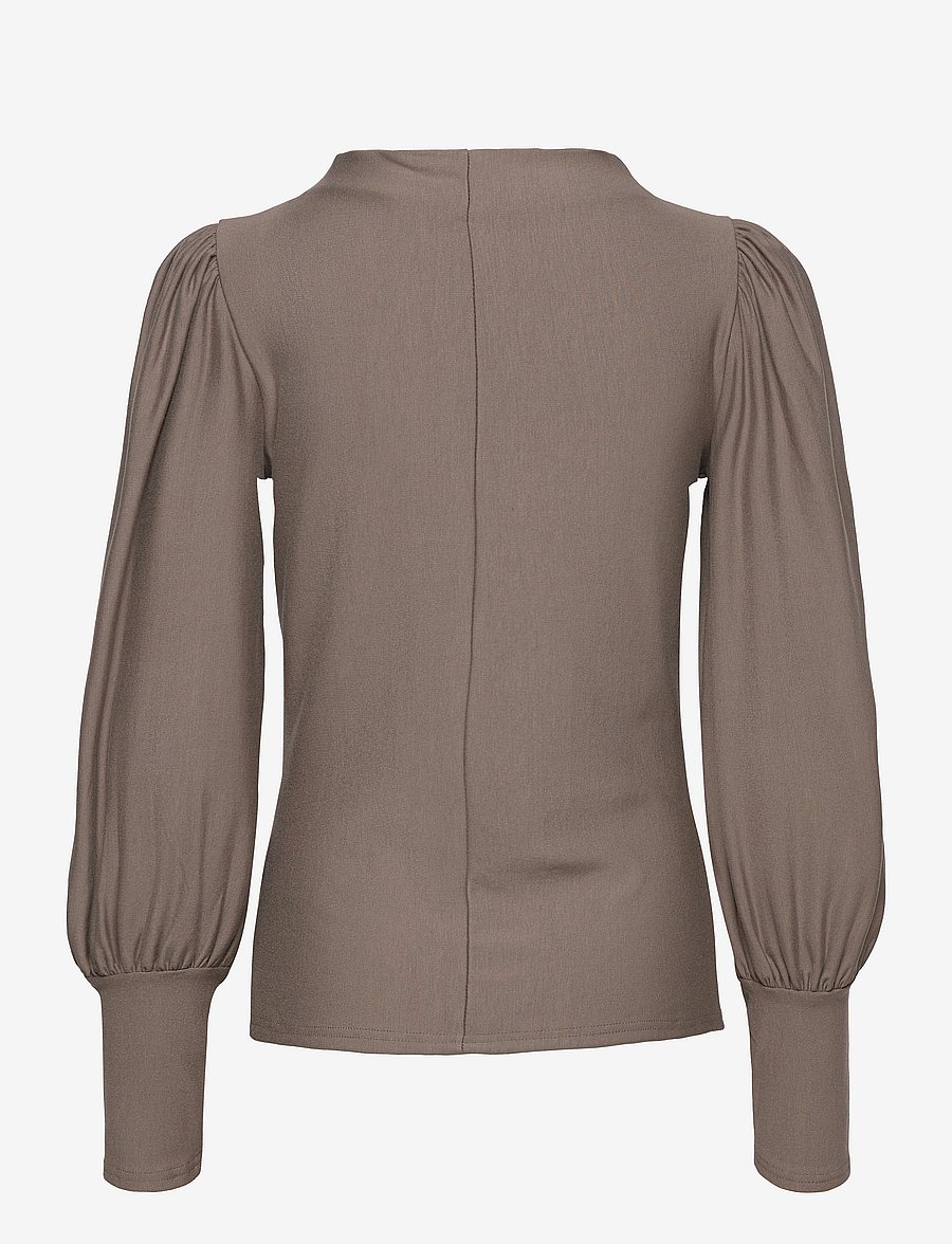 Gestuz - RifaGZ puff blouse NOOS - långärmade blusar - earth - 2