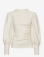 Gestuz - RifaGZ puff blouse NOOS - long-sleeved blouses - egret - 0