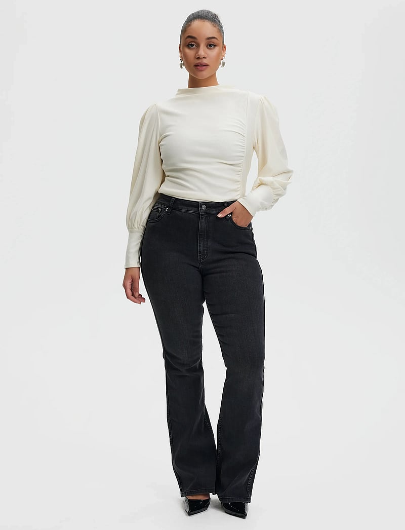 Gestuz - RifaGZ puff blouse - langærmede bluser - egret - 3