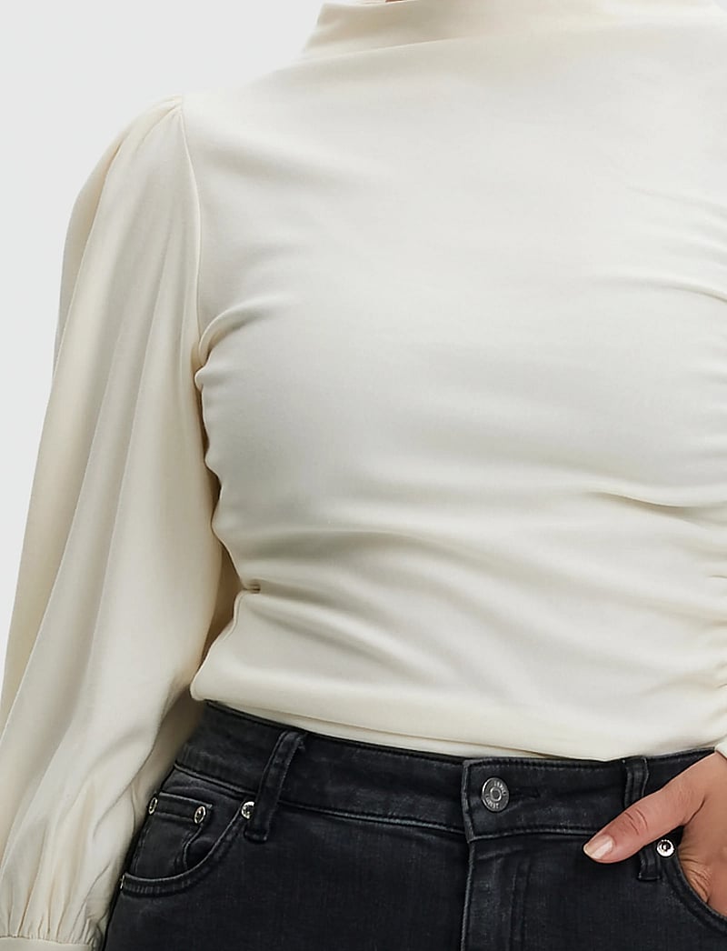 Gestuz - RifaGZ puff blouse - langærmede bluser - egret - 5