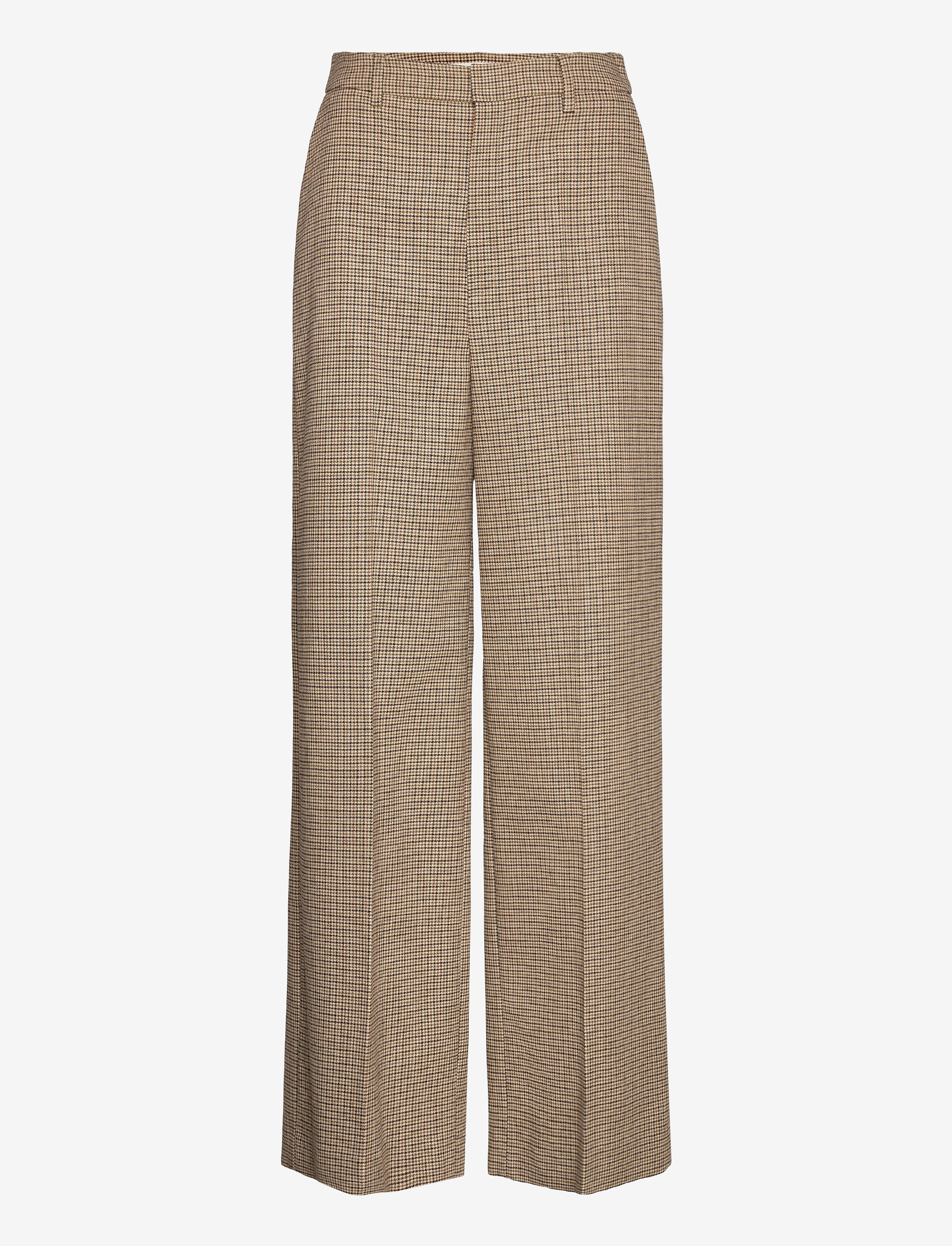 Gestuz - GritaGZ HW wide pants - sand black check - 1