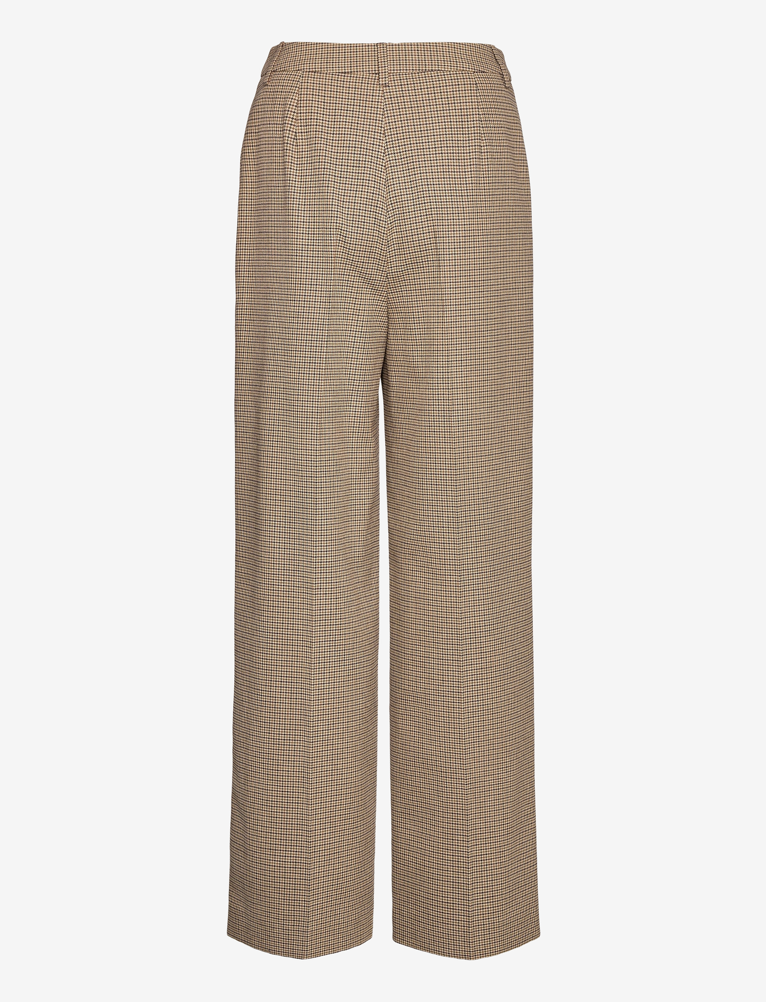 Gestuz - GritaGZ HW wide pants - sand black check - 2