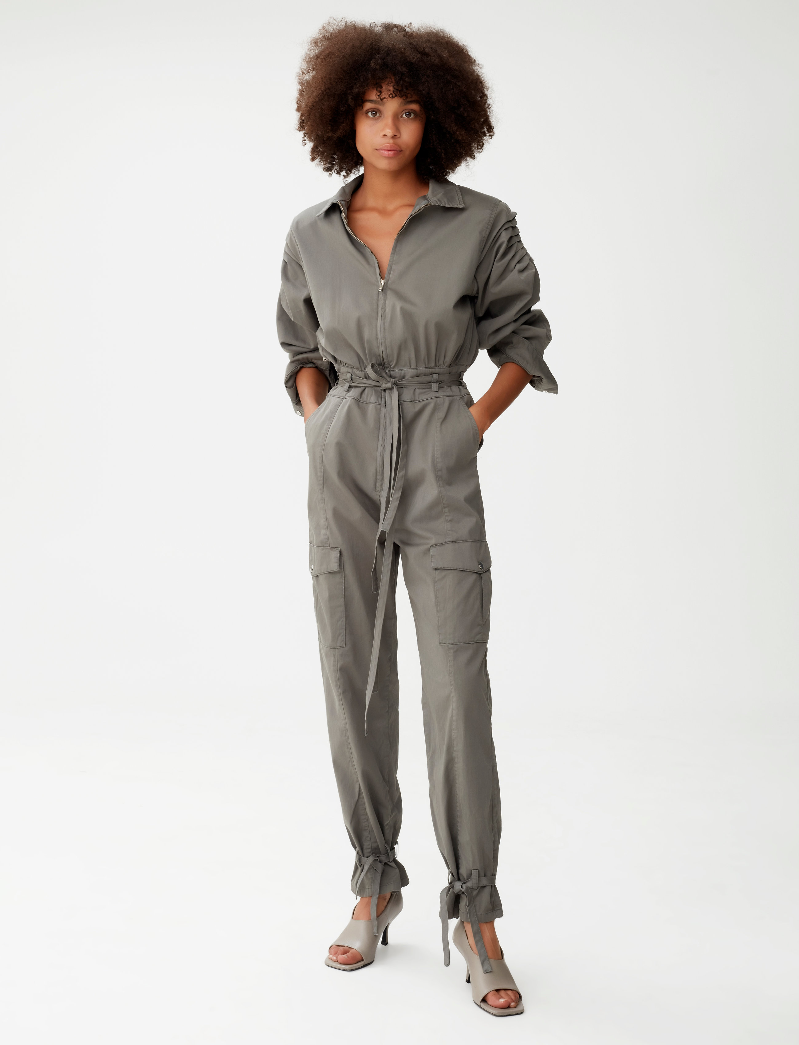 Gestuz - NeenaGZ jumpsuit MS21 - dark army - 3