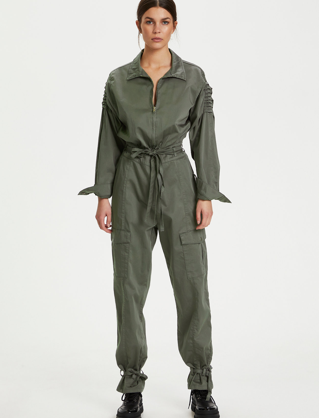 Gestuz - NeenaGZ jumpsuit MS21 - dark army - 5