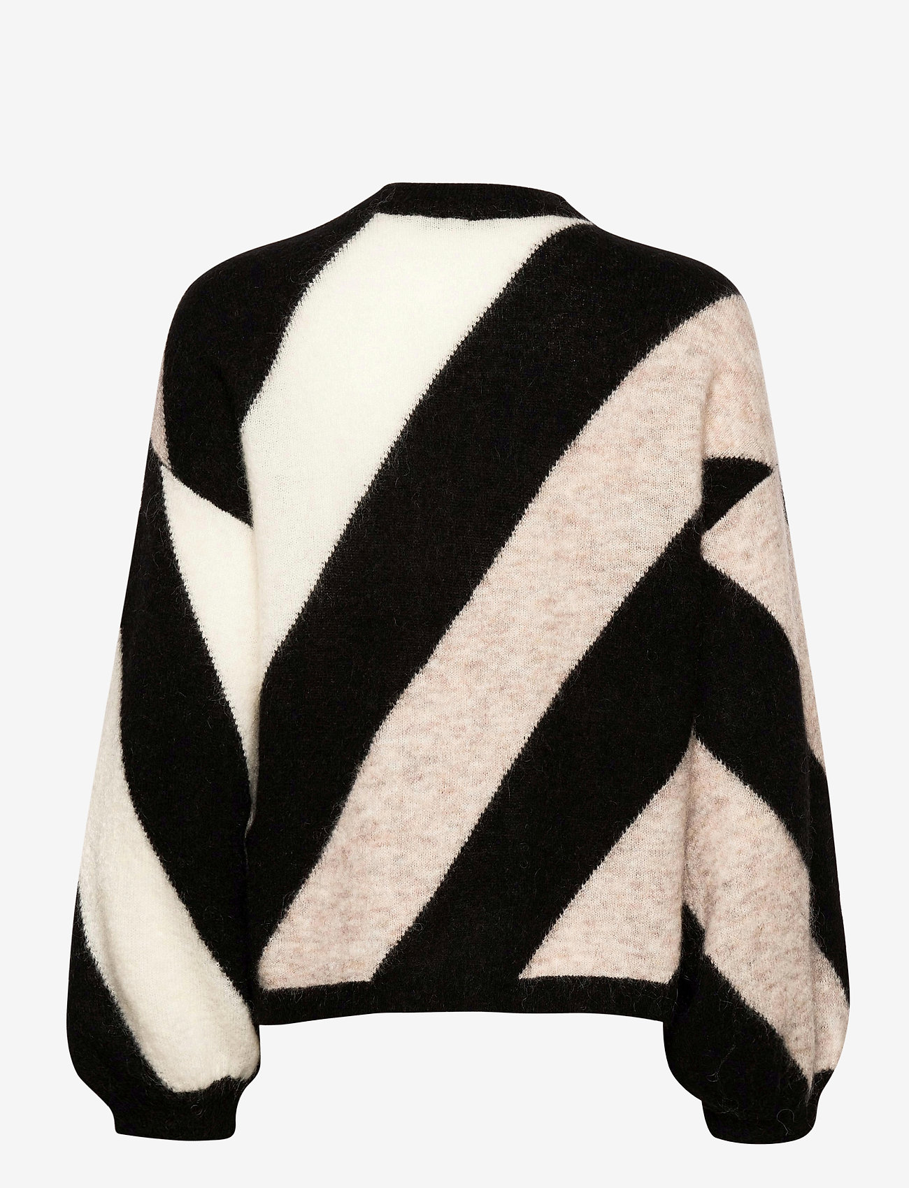 Gestuz - DebbieGZ ls pullover - sand black stripe - 1