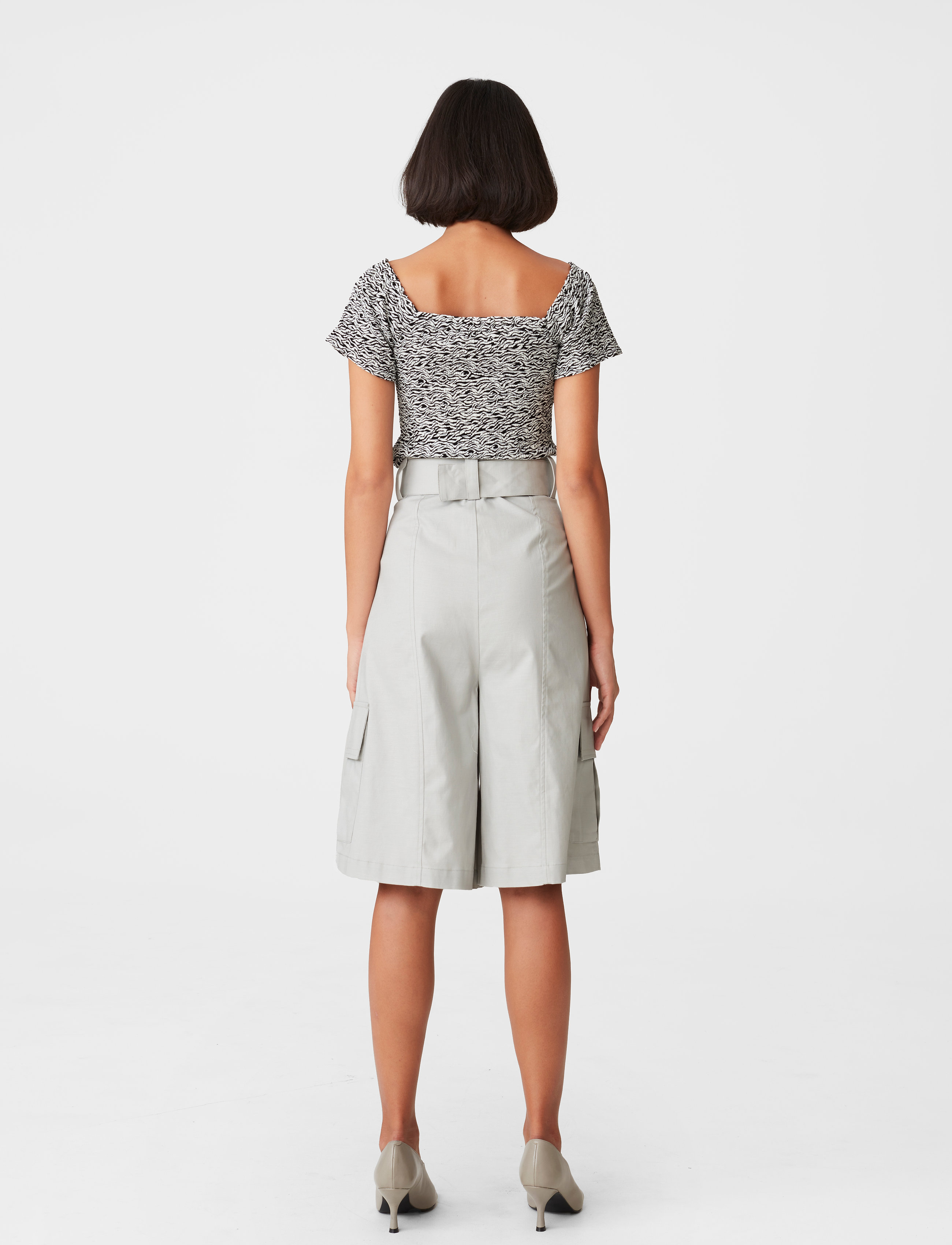 Gestuz - DisGZ top - kurzämlige blusen - grey wave - 3
