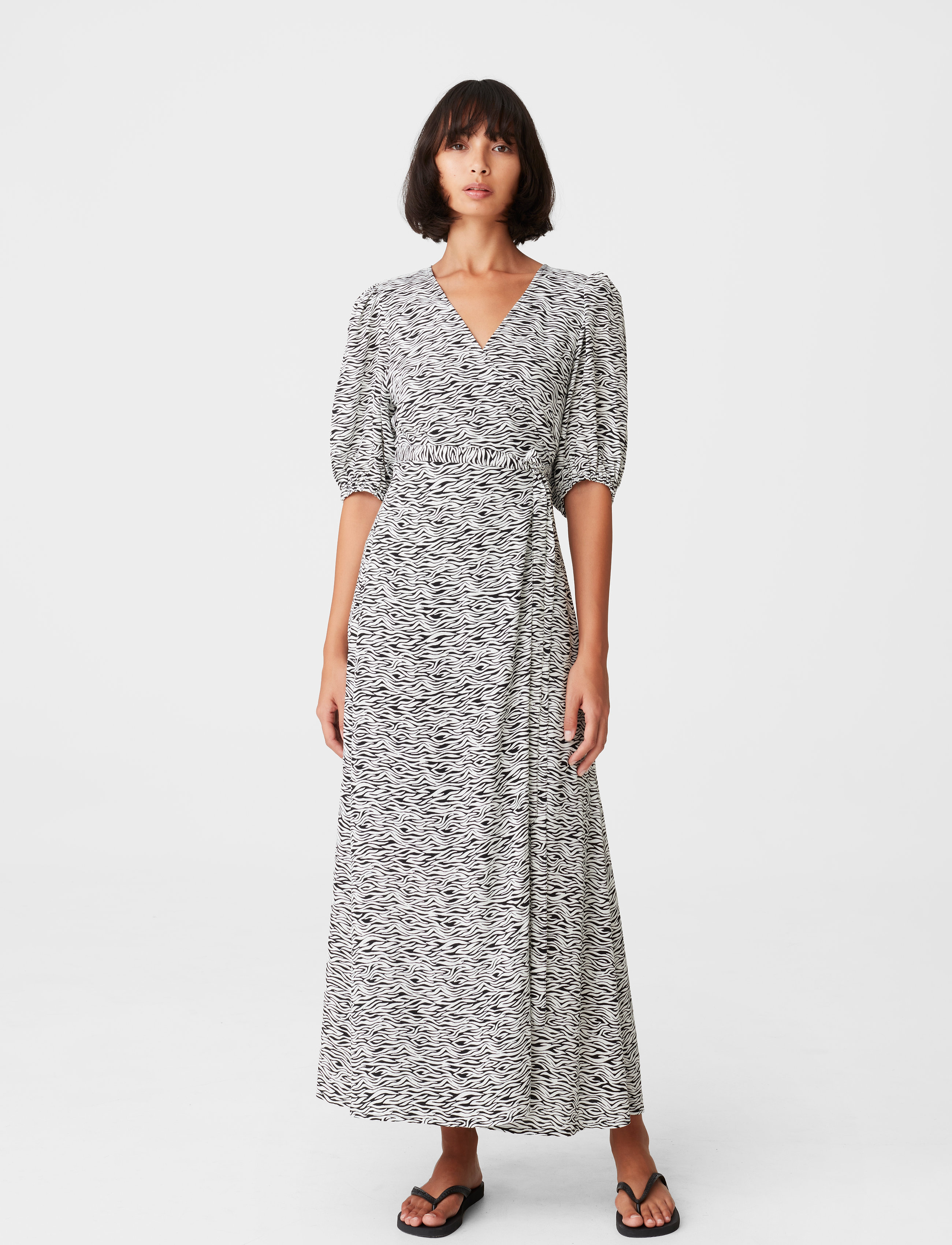Gestuz DisGZ wrap dress - Kjoler - GREY WAVE / grey
