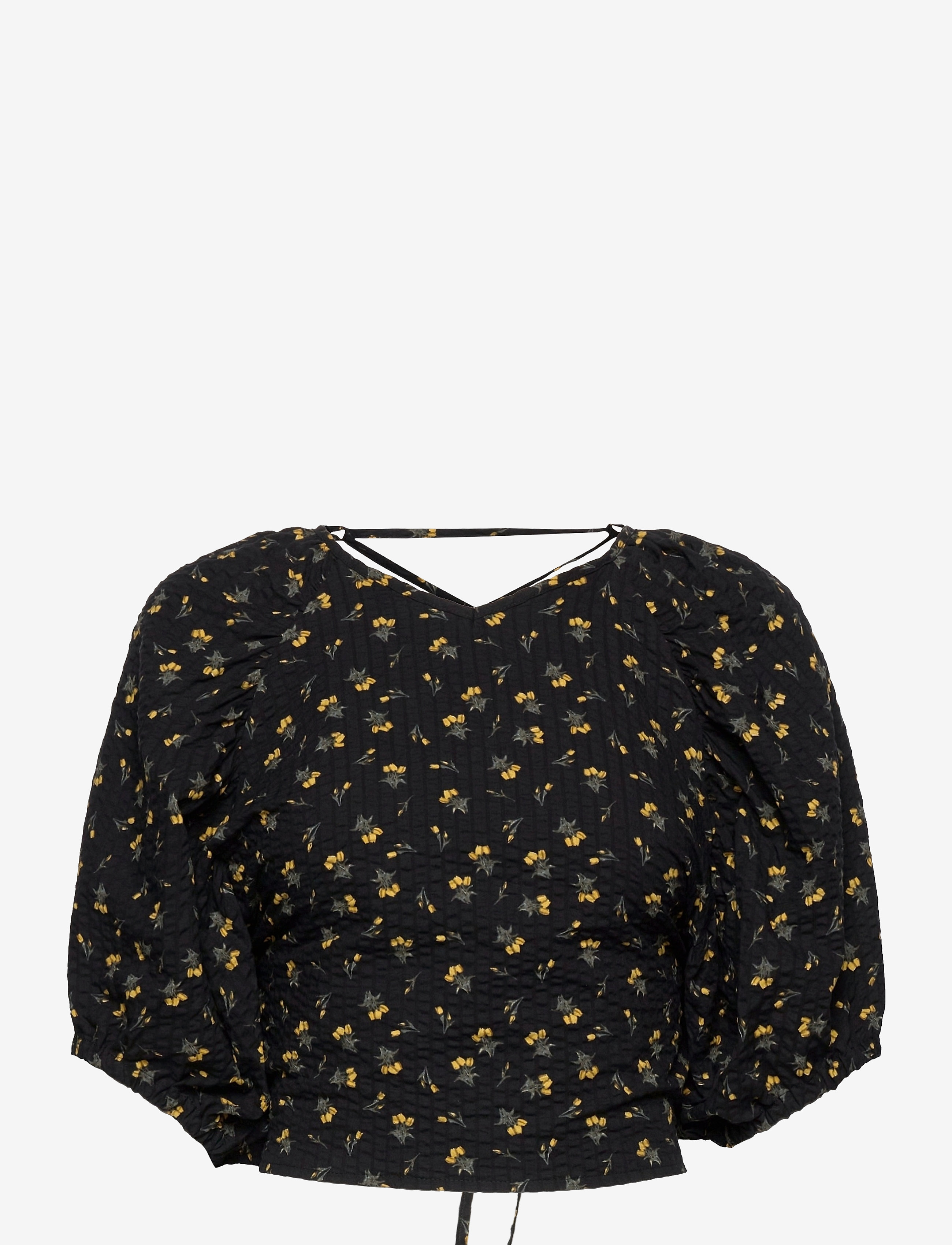 AveryGZ top - TULIP BLACK AND YELLOW