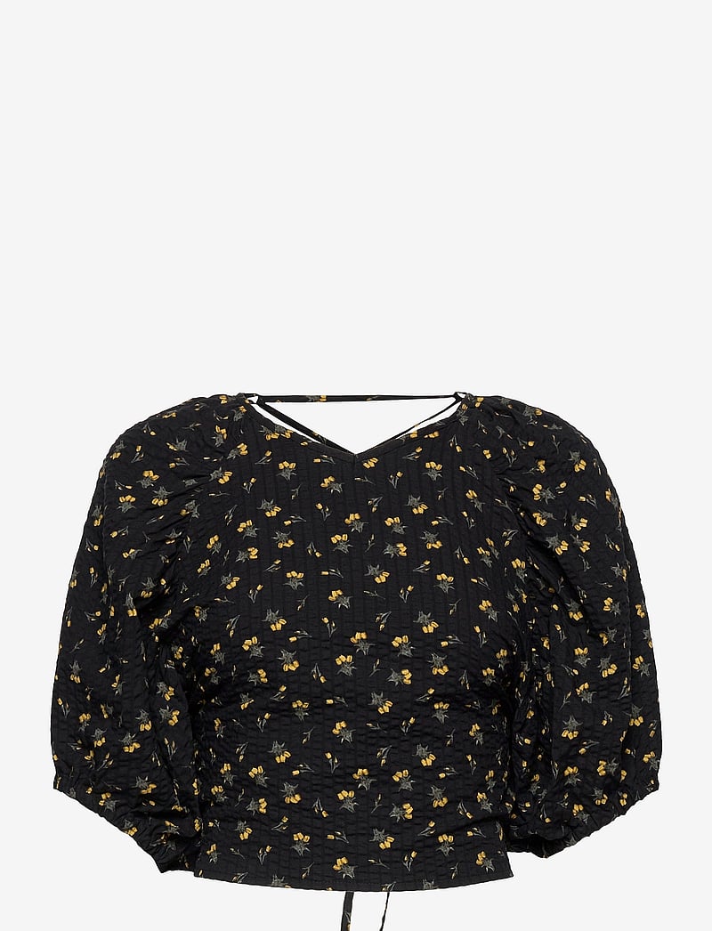 Gestuz - AveryGZ top - crop tops - tulip black and yellow - 1