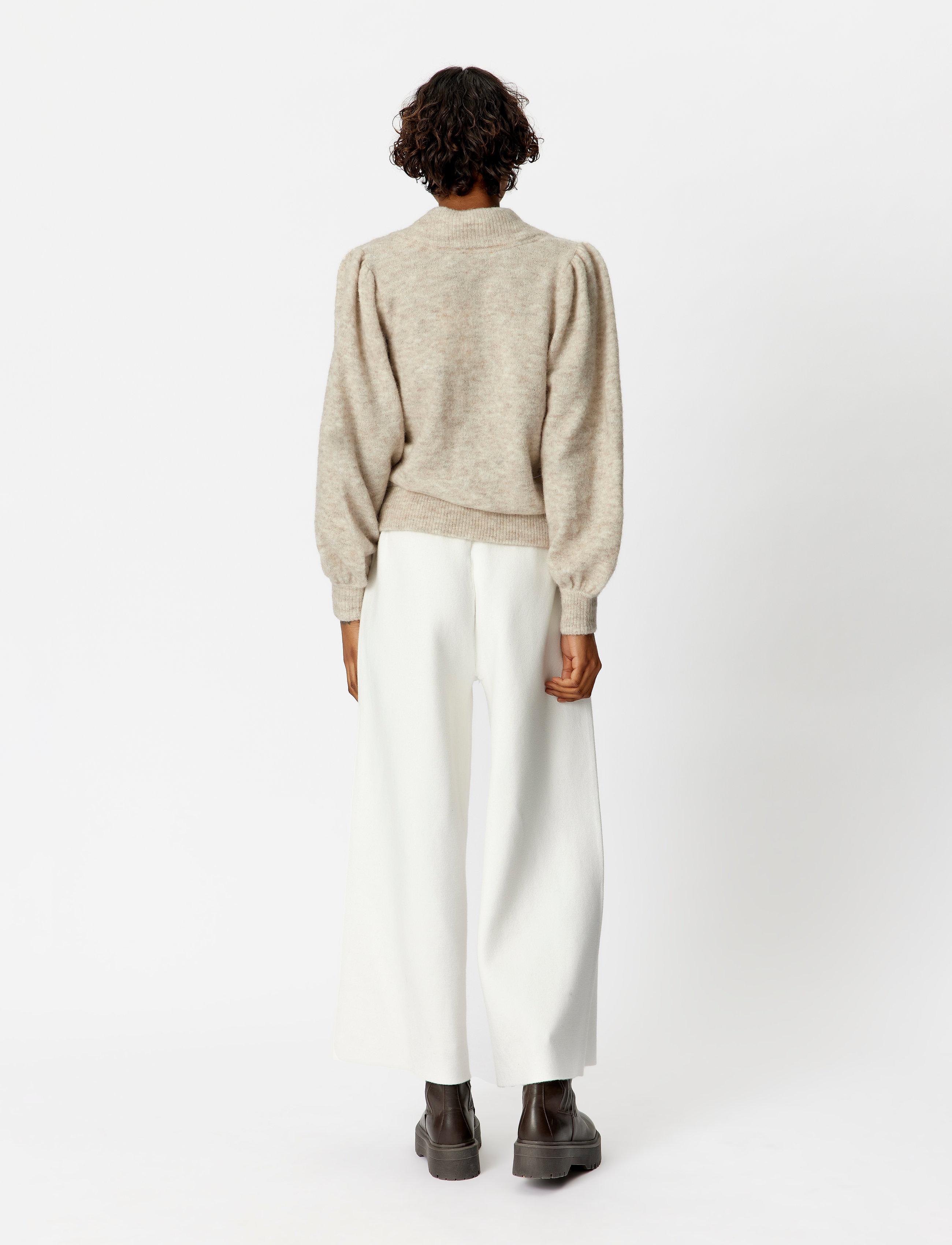 Gestuz - AlphaGZ cardigan NOOS - white sand melange - 4