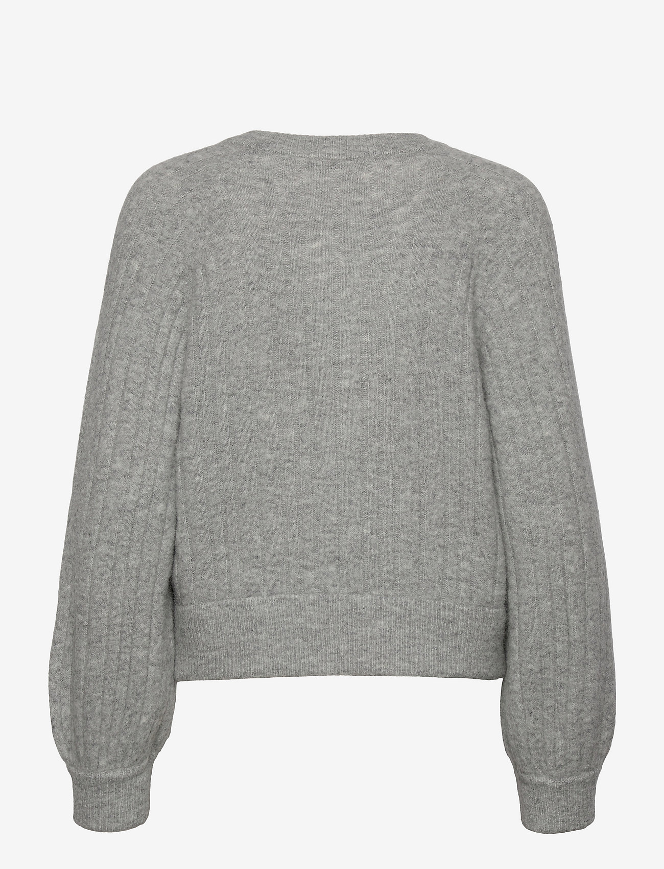 Gestuz - AlphaGZ R V-pullover - high-rise grey melange - 1