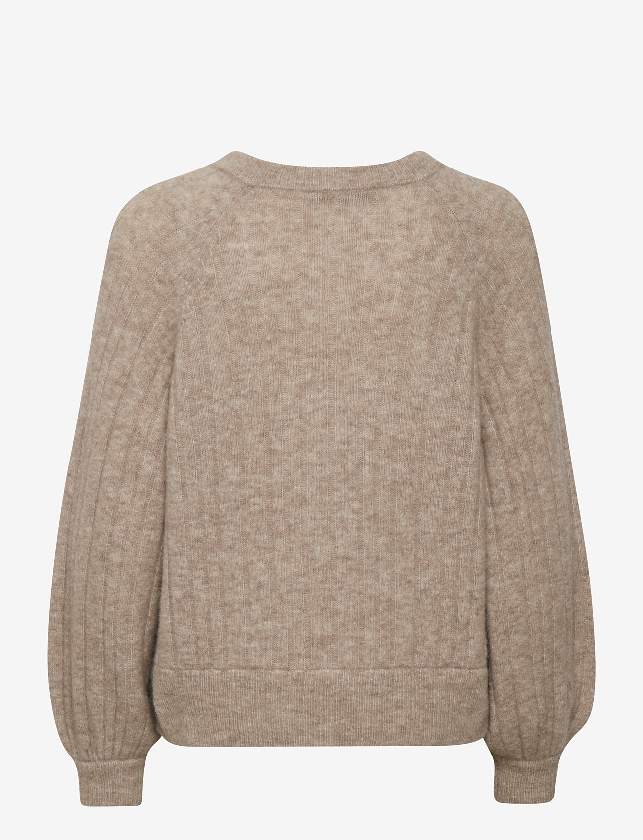 Gestuz - AlphaGZ R V-pullover - warm sand melange - 1