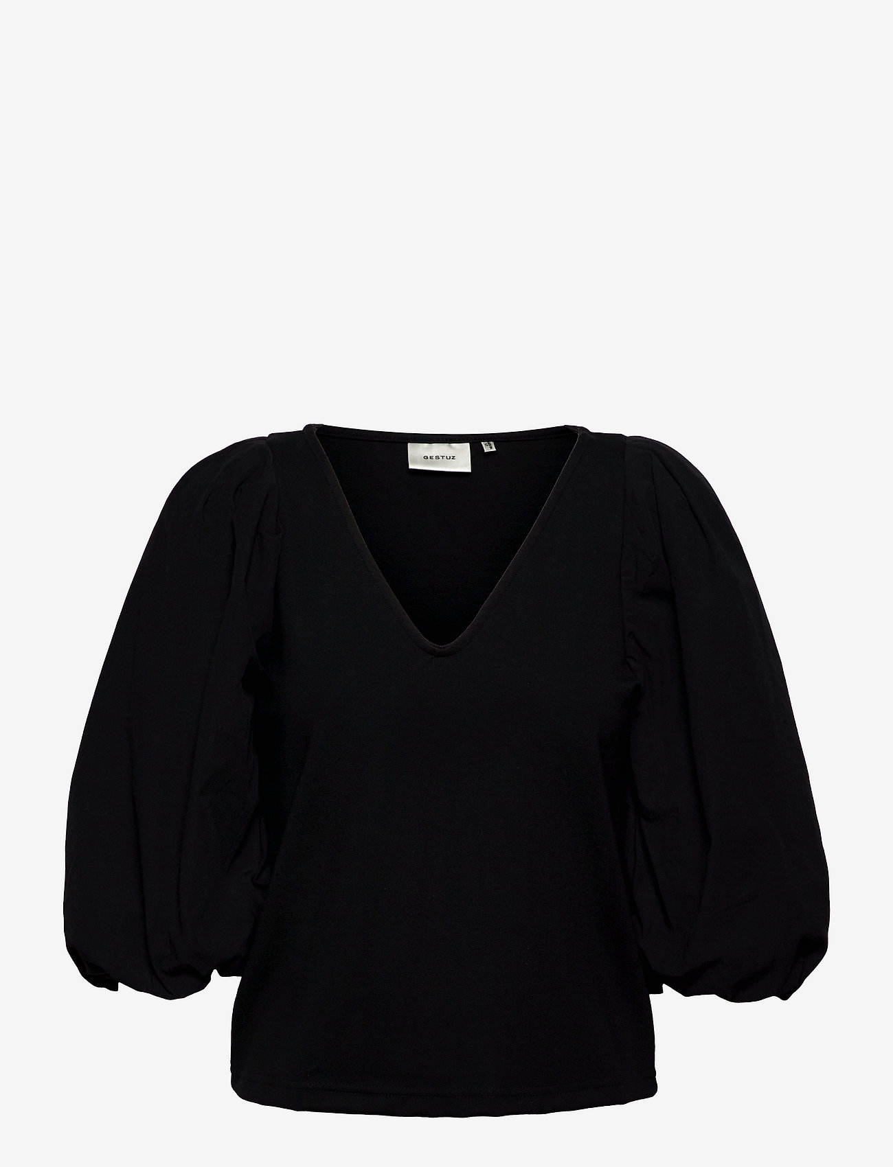 Gestuz - NemaGZ blouse - long-sleeved blouses - black - 0