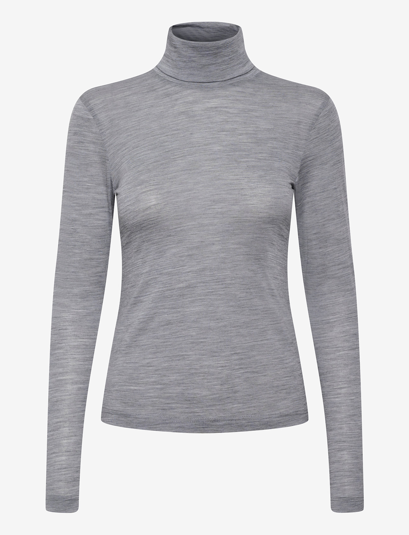 Gestuz - SividaGZ wool rollneck - langærmede toppe - grey melange - 1