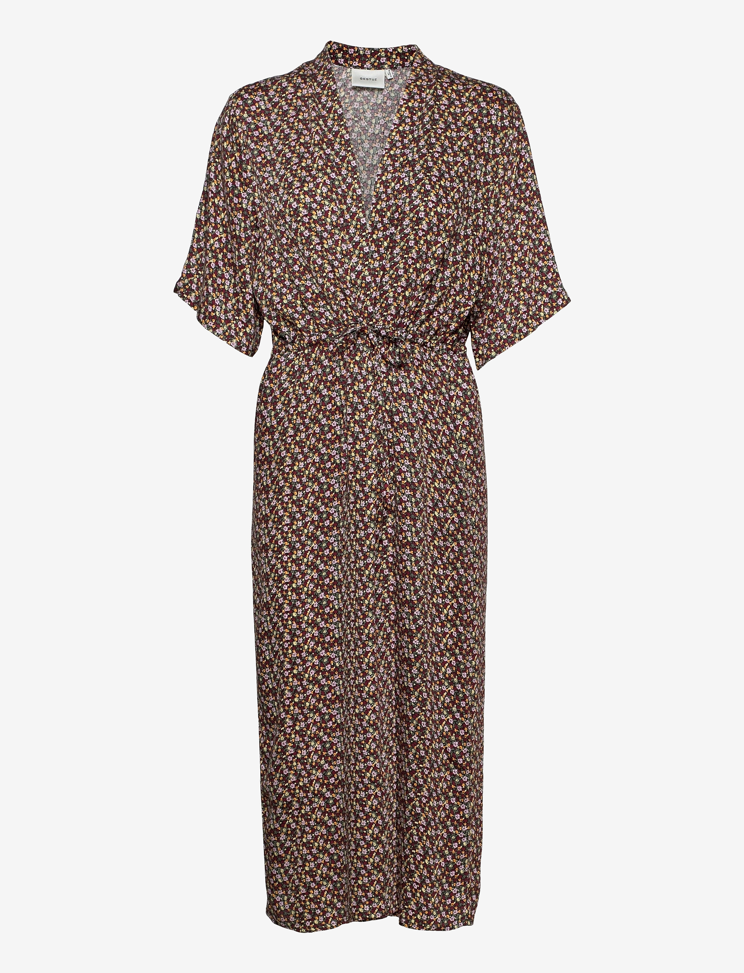 LaiaGZ kimono - SMALL FLOWER BLACK BEETLE