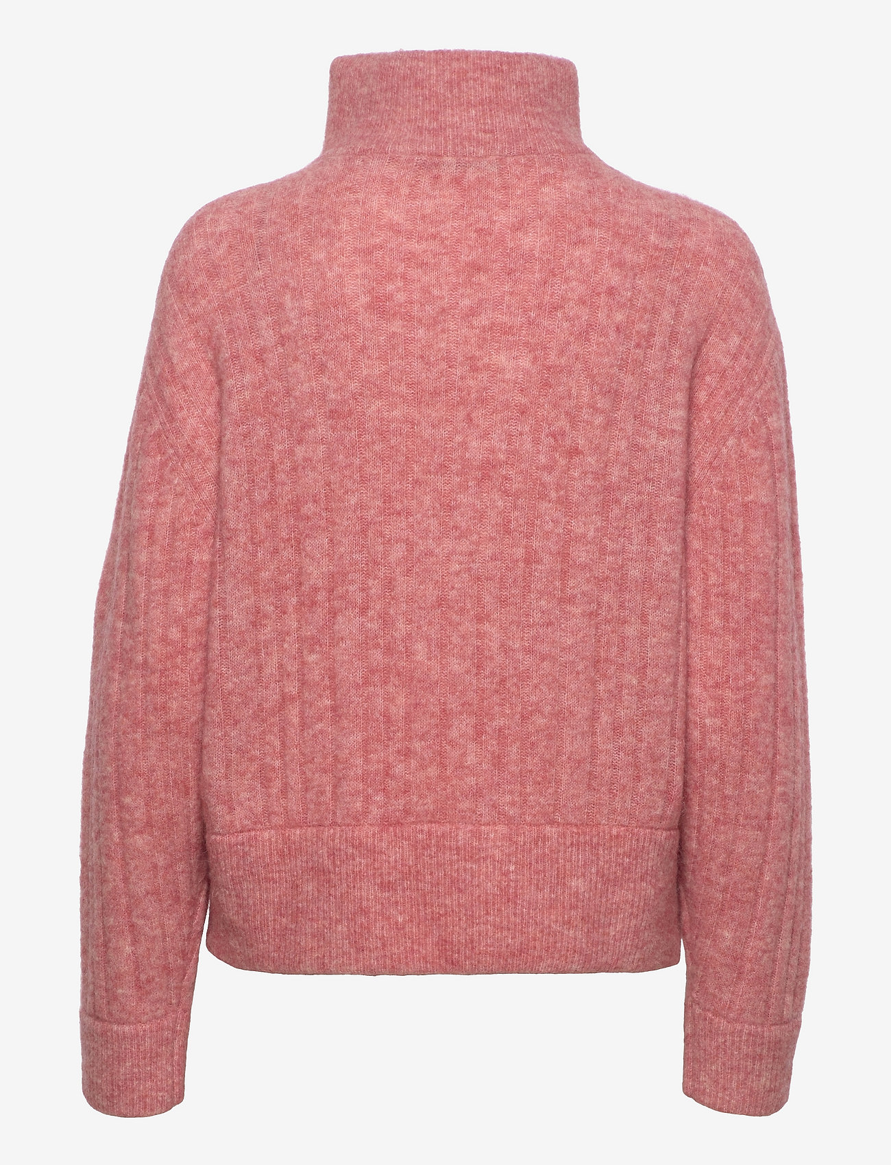 Gestuz - AlphaGZ R zipper pullover - powdered pink melange - 1
