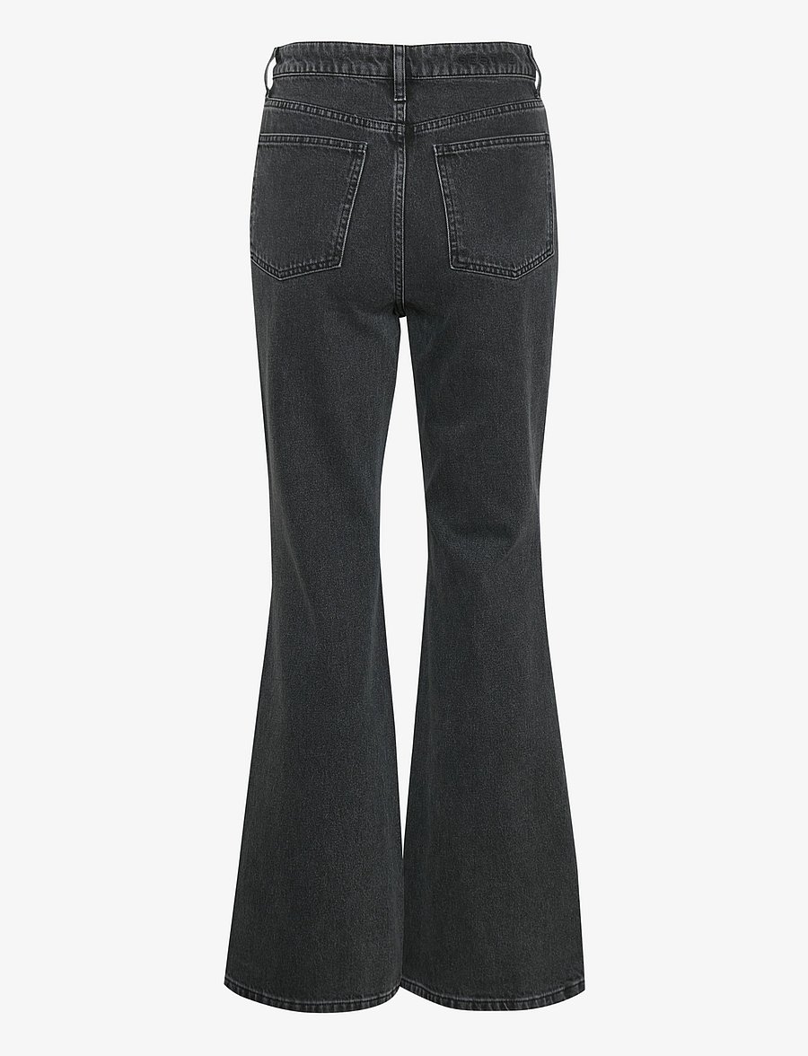 Gestuz - DenaGZ HW flared jeans - schlaghosen - washed black - 2